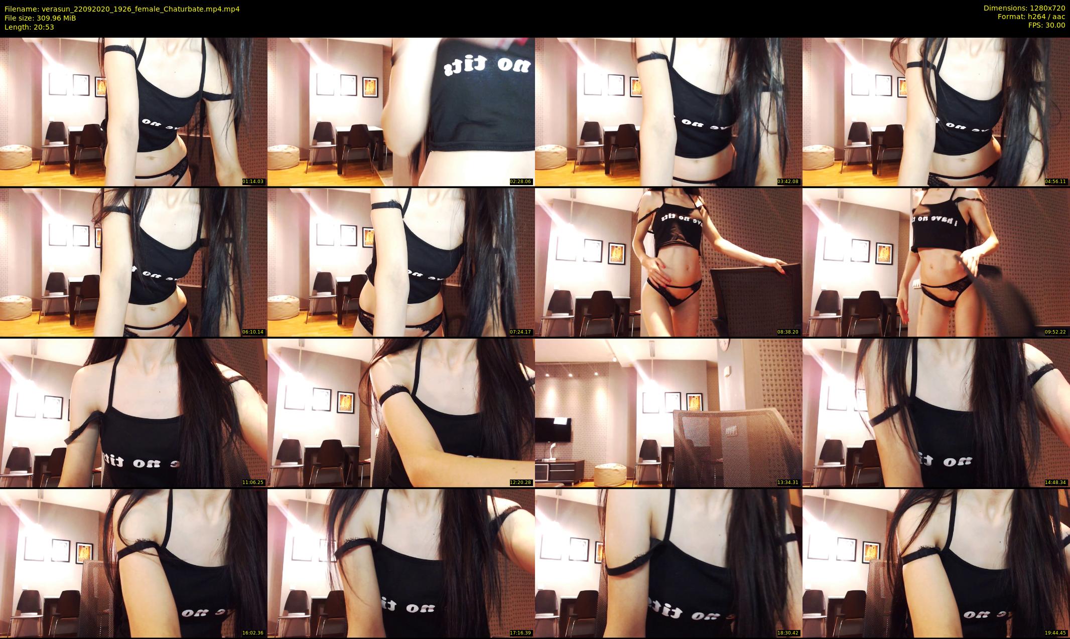 verasun — 21 minute Chaturbate female cam show recording, 720p, Sep 22, 2020