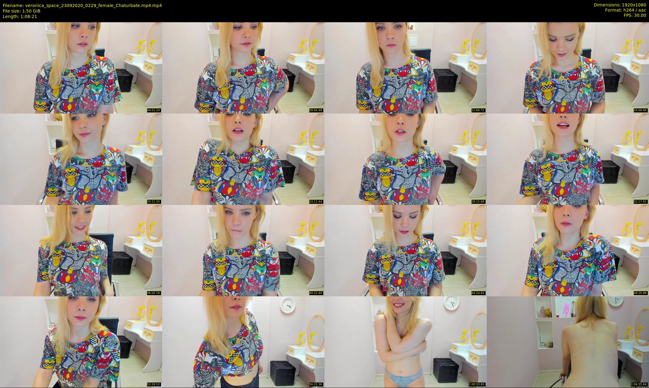 veronica_space — 69 minute Chaturbate female cam show recording, 1080p, Sep 23, 2020