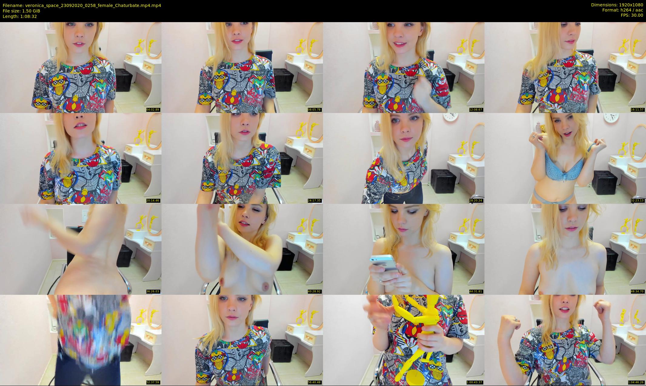 veronica_space — 69 minute Chaturbate female cam show recording, 1080p, Sep 23, 2020