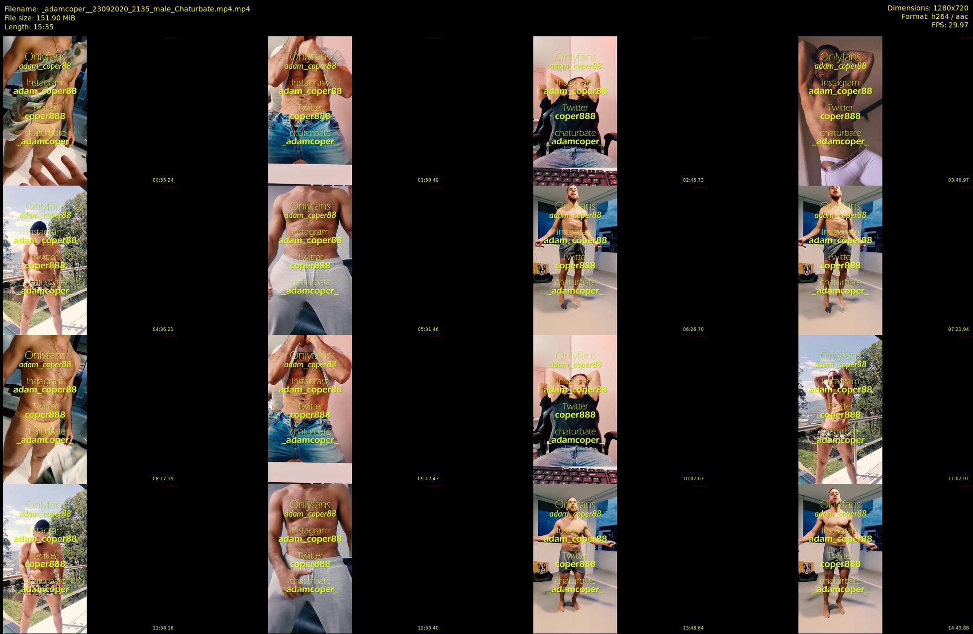 _adamcoper_ — 16 minute Chaturbate male cam show recording, 720p, Sep 23, 2020