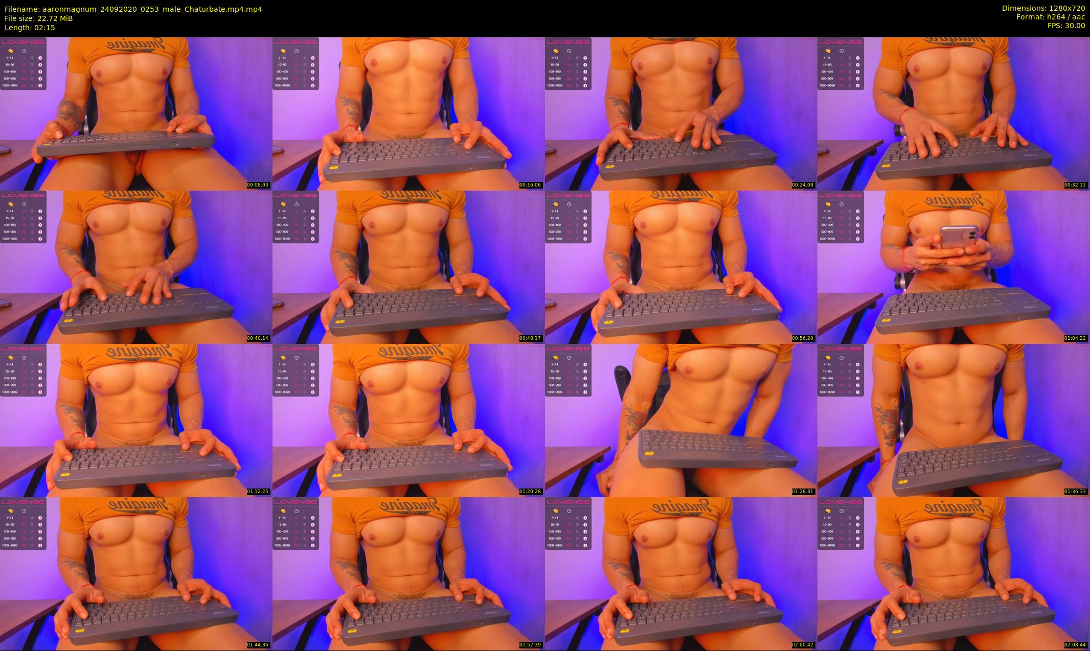 aaronmagnum — 3 minute Chaturbate male cam show recording, 720p, Sep 24, 2020