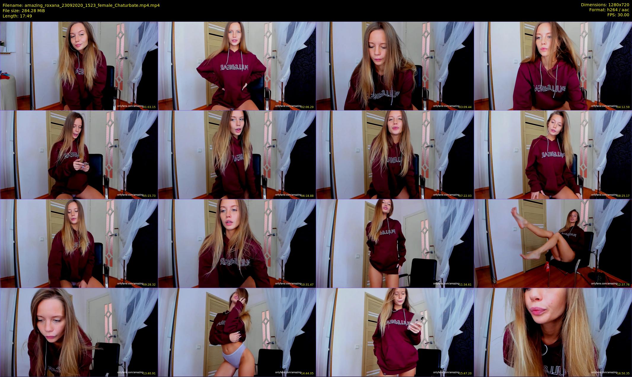 amazing_roxana — 18 minute Chaturbate female cam show recording, 720p, Sep 23, 2020