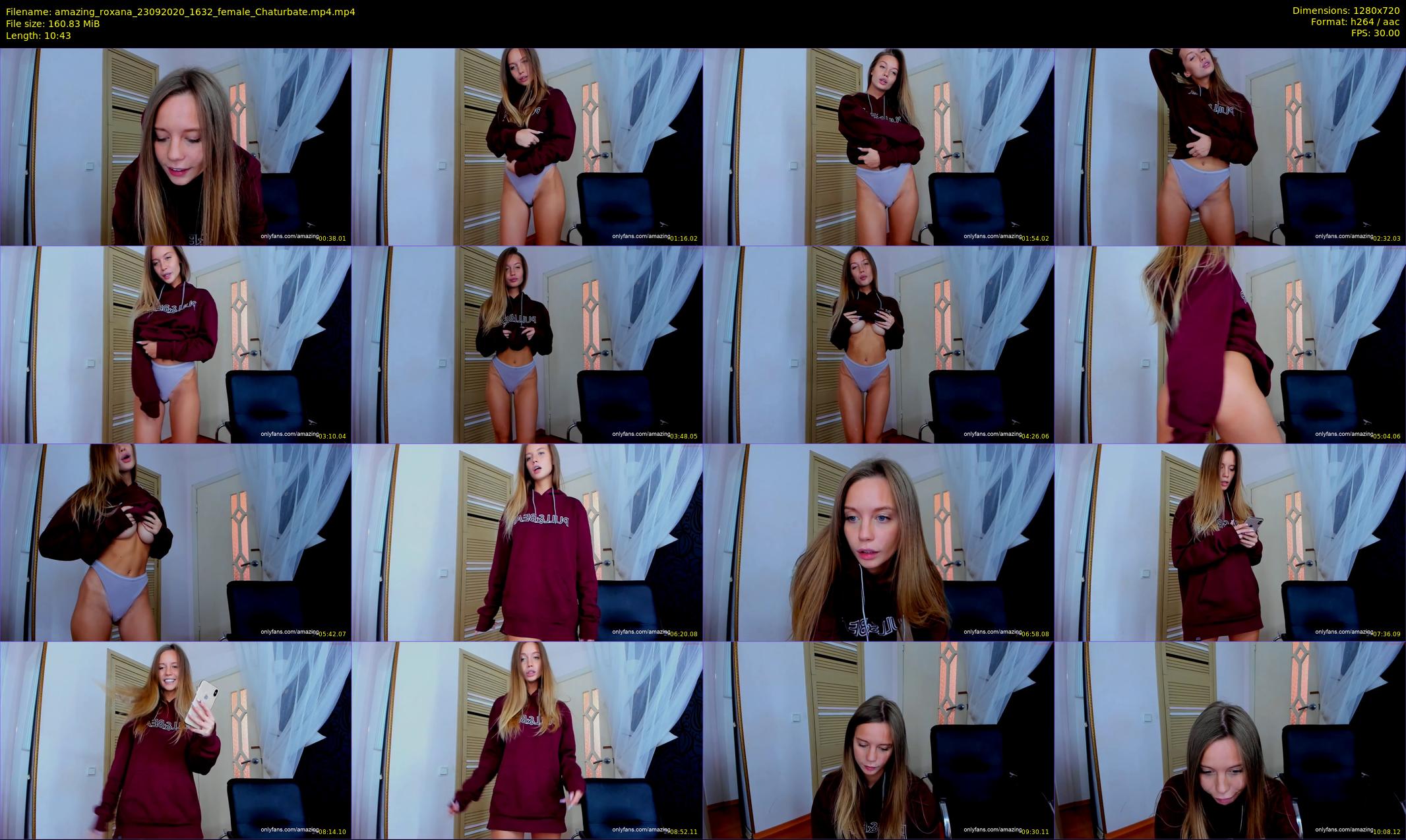 amazing_roxana — 11 minute Chaturbate female cam show recording, 720p, Sep 23, 2020