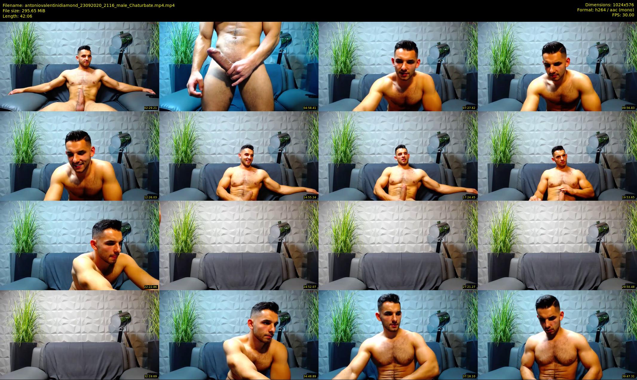 antoniovalentinidiamond — 43 minute Chaturbate male cam show recording, 480p, Sep 23, 2020