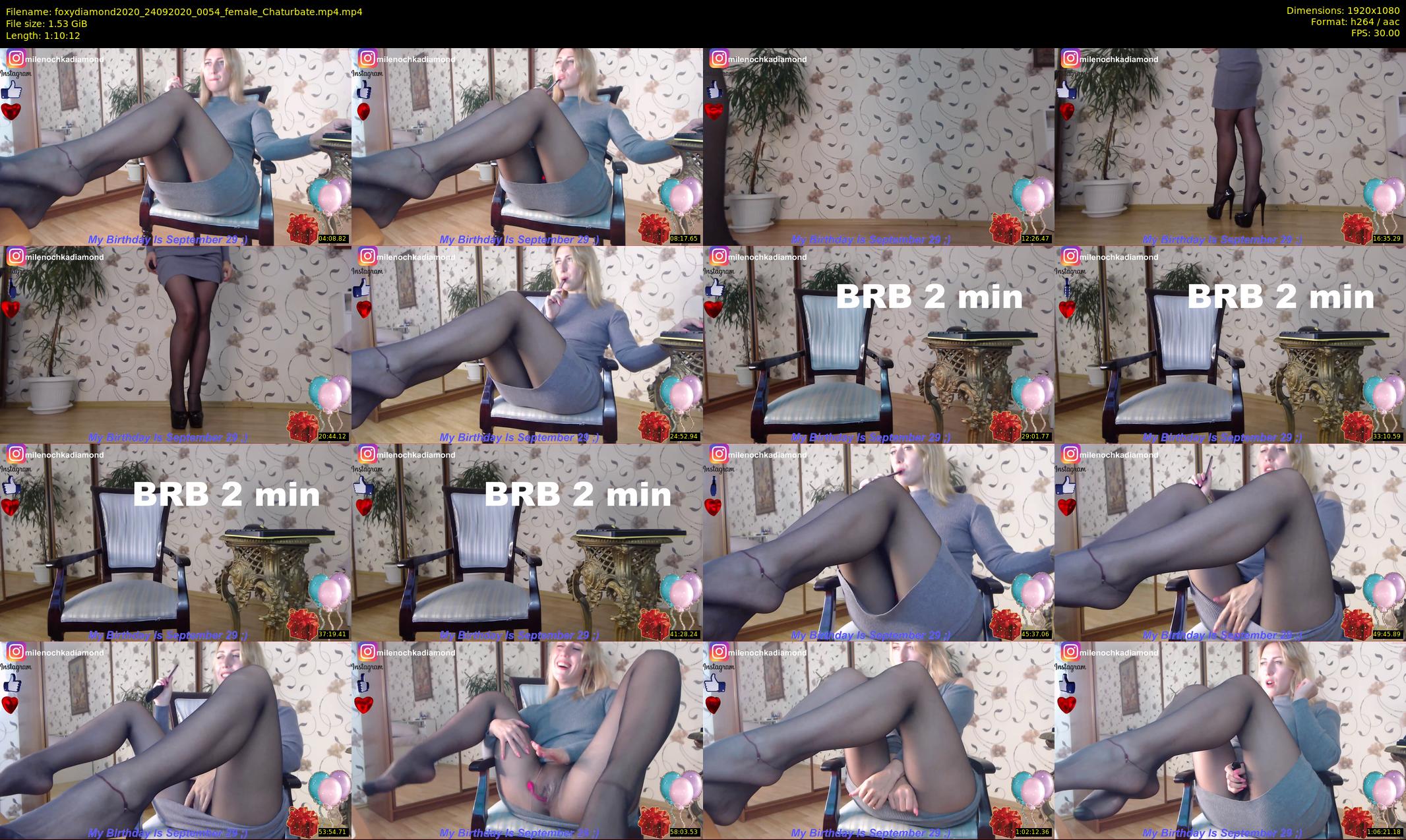 foxydiamond2020 — 71 minute Chaturbate female cam show recording, 1080p, Sep 24, 2020