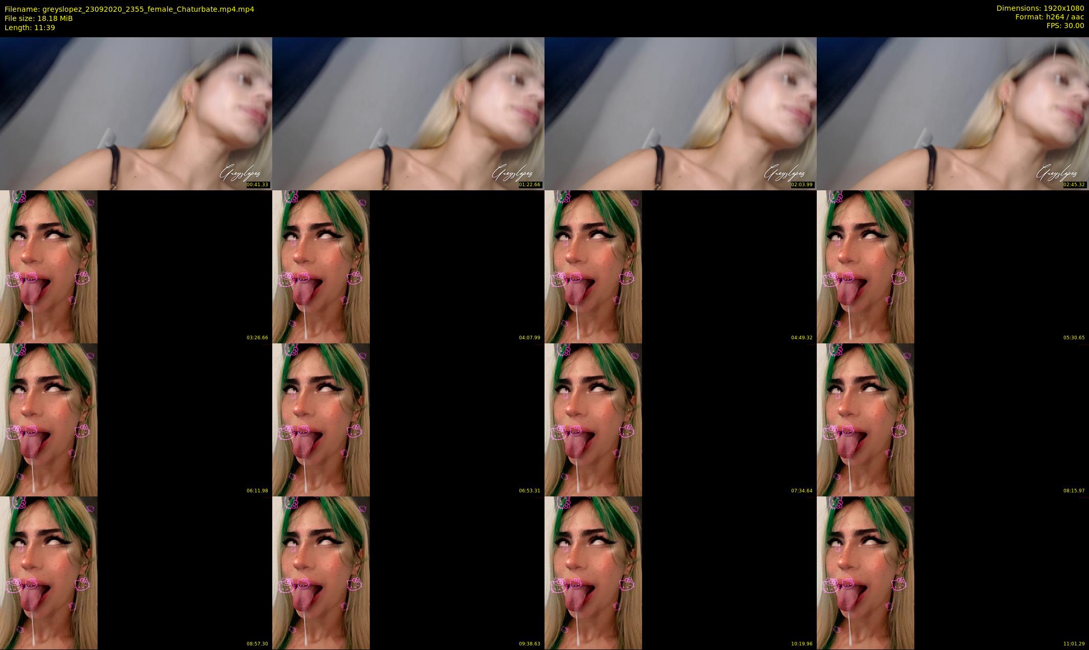 greyslopez — 12 minute Chaturbate female cam show recording, 1080p, Sep 23, 2020