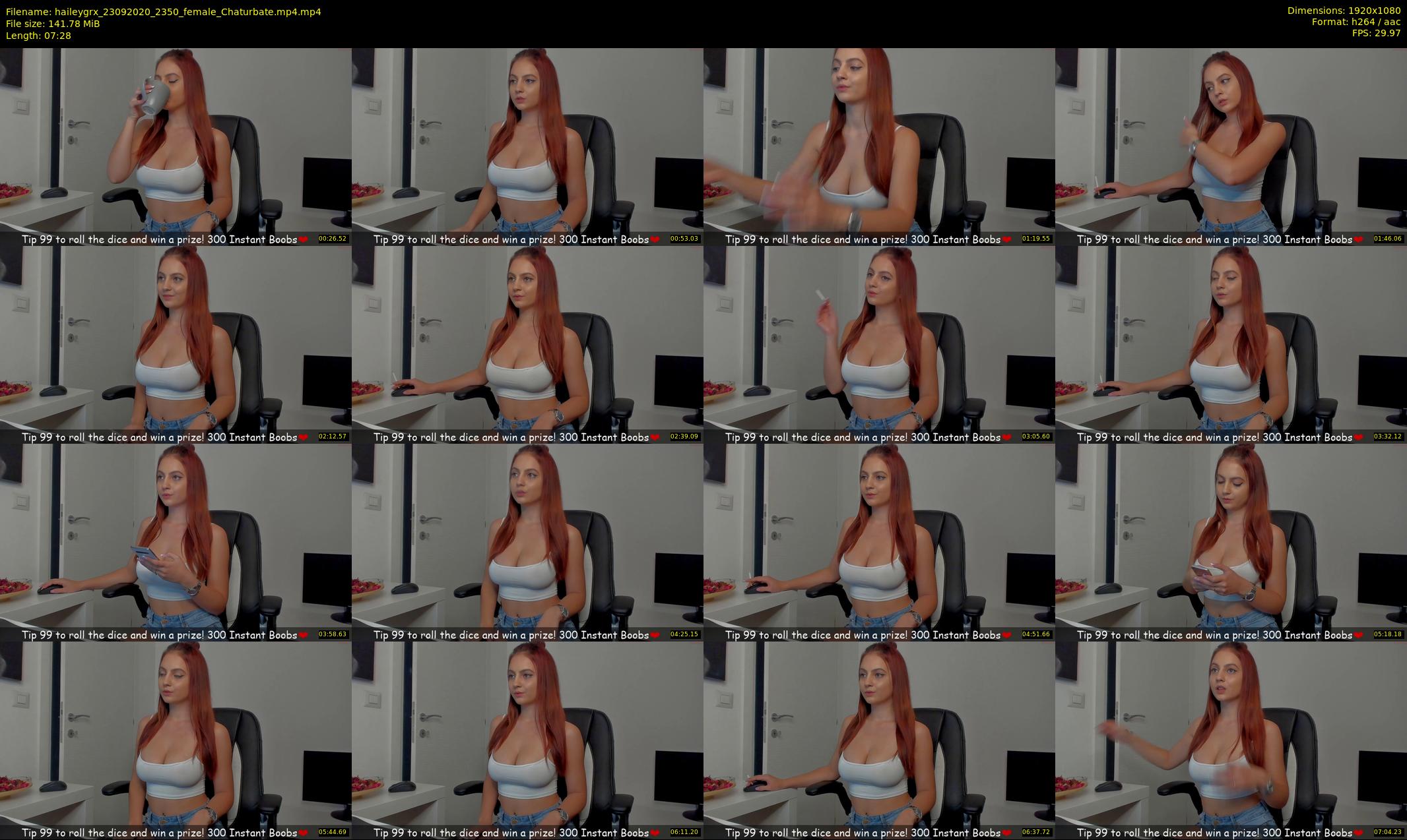 haileygrx — 8 minute Chaturbate female cam show recording, 1080p, Sep 23, 2020