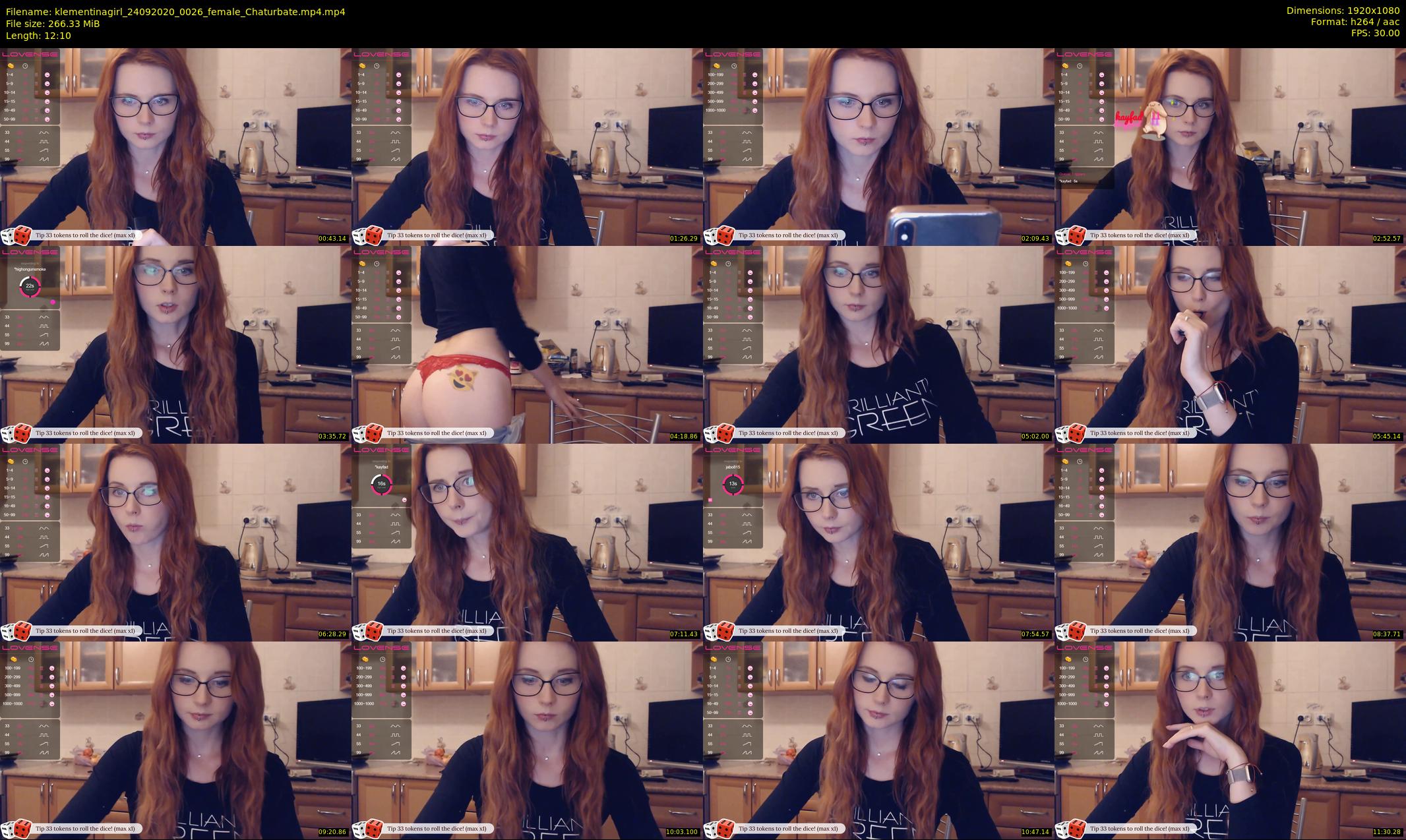 klementinagirl — 13 minute Chaturbate female cam show recording, 1080p, Sep 24, 2020