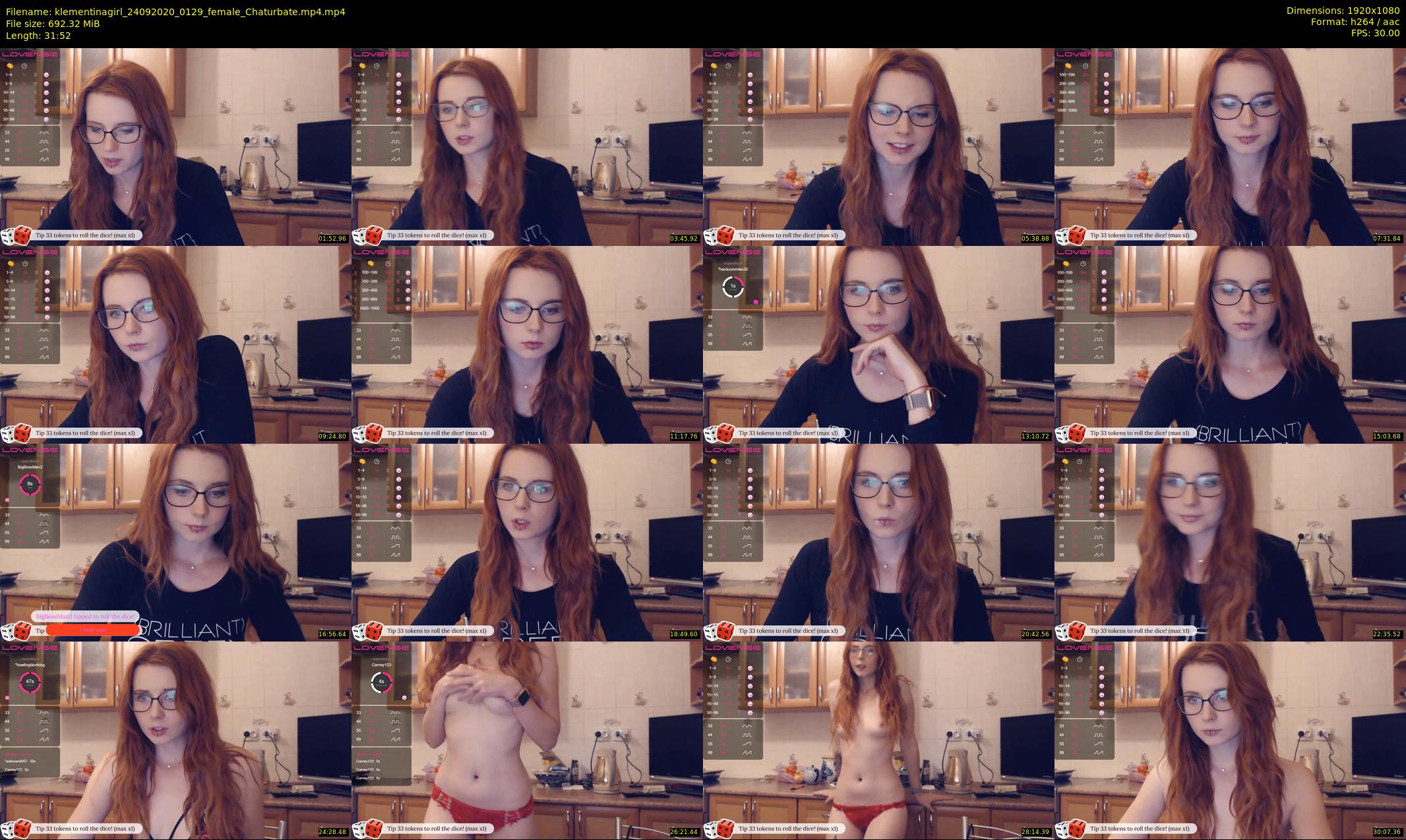 klementinagirl — 32 minute Chaturbate female cam show recording, 1080p, Sep 24, 2020