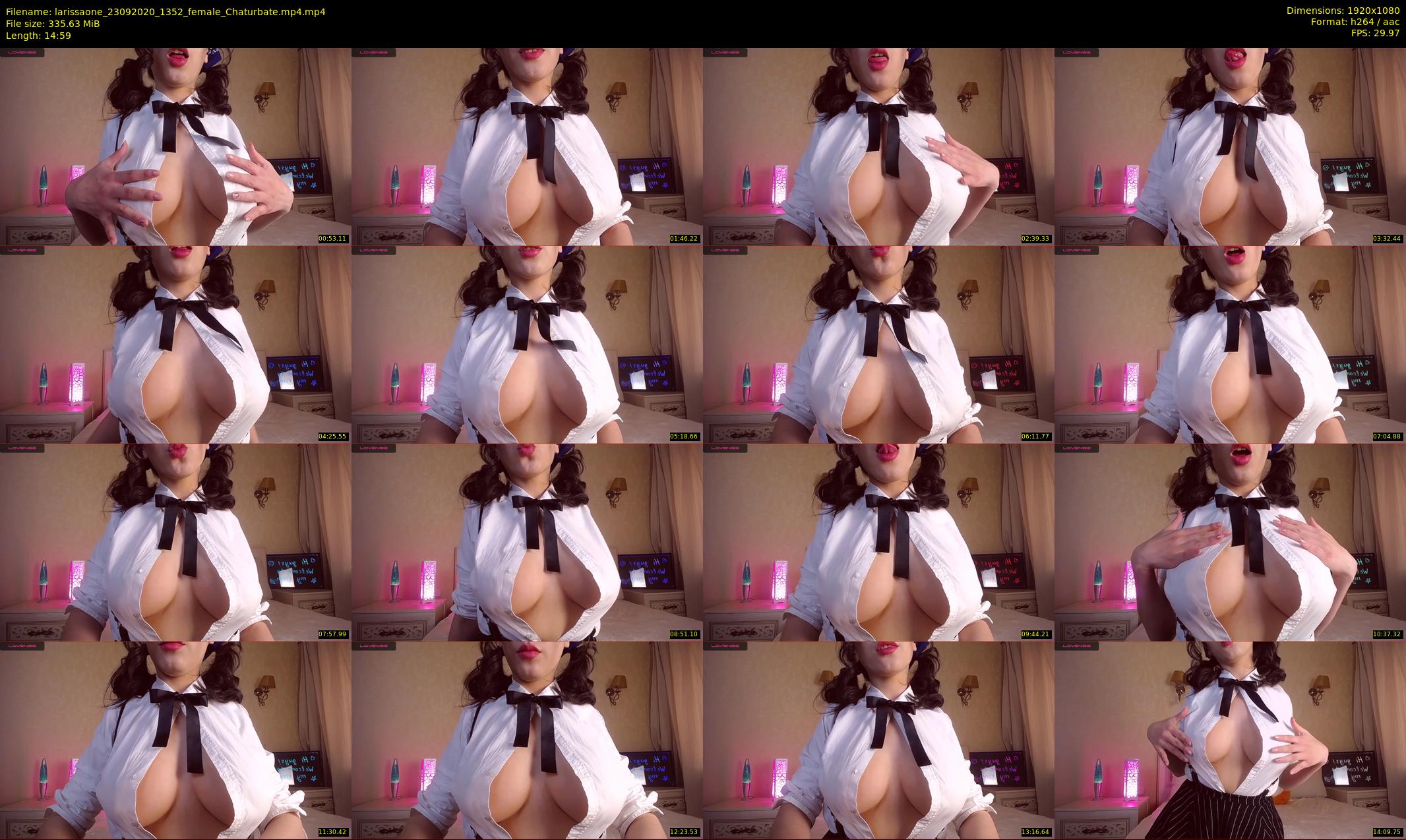larissaone — 15 minute Chaturbate female cam show recording, 1080p, Sep 23, 2020