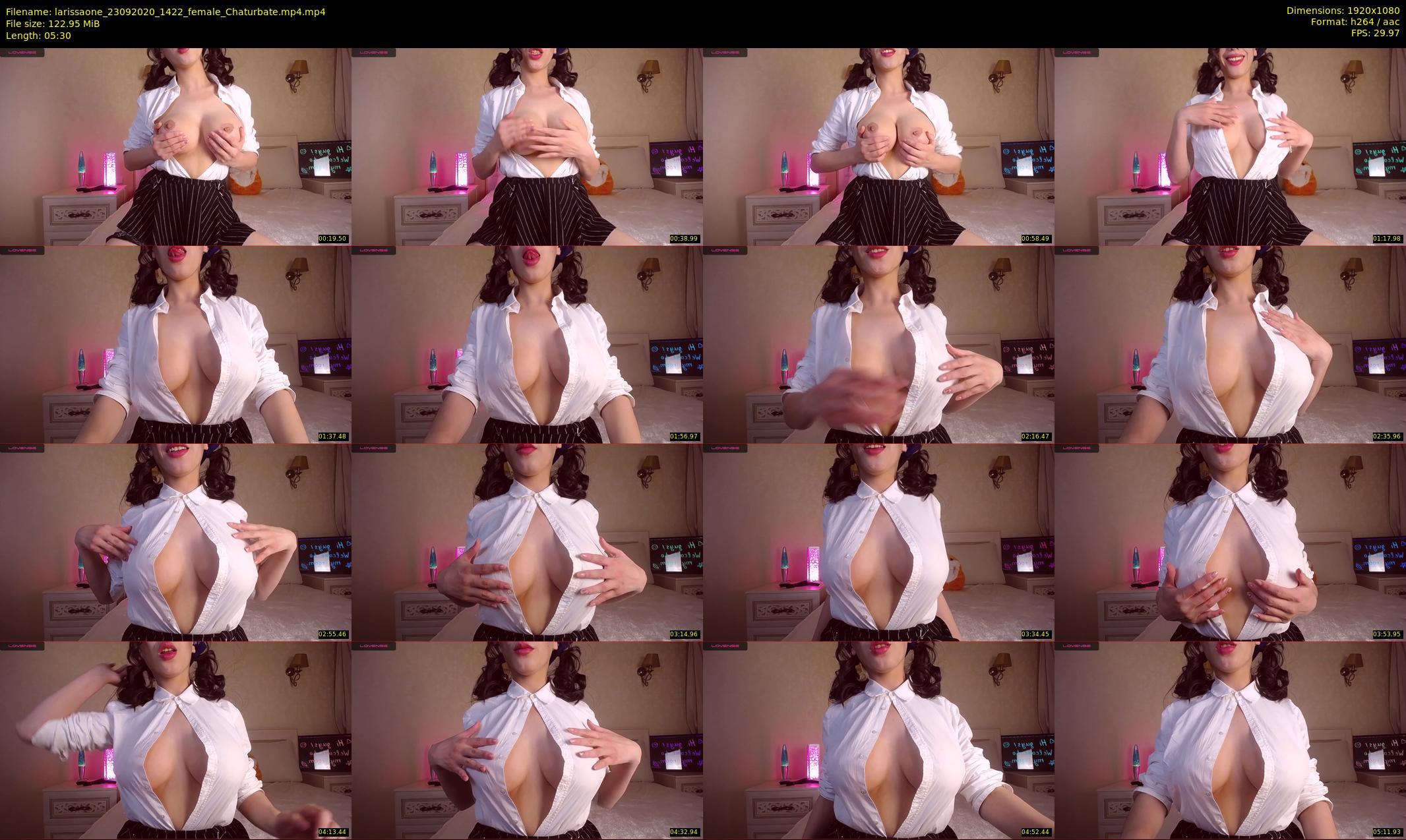 larissaone — 6 minute Chaturbate female cam show recording, 1080p, Sep 23, 2020