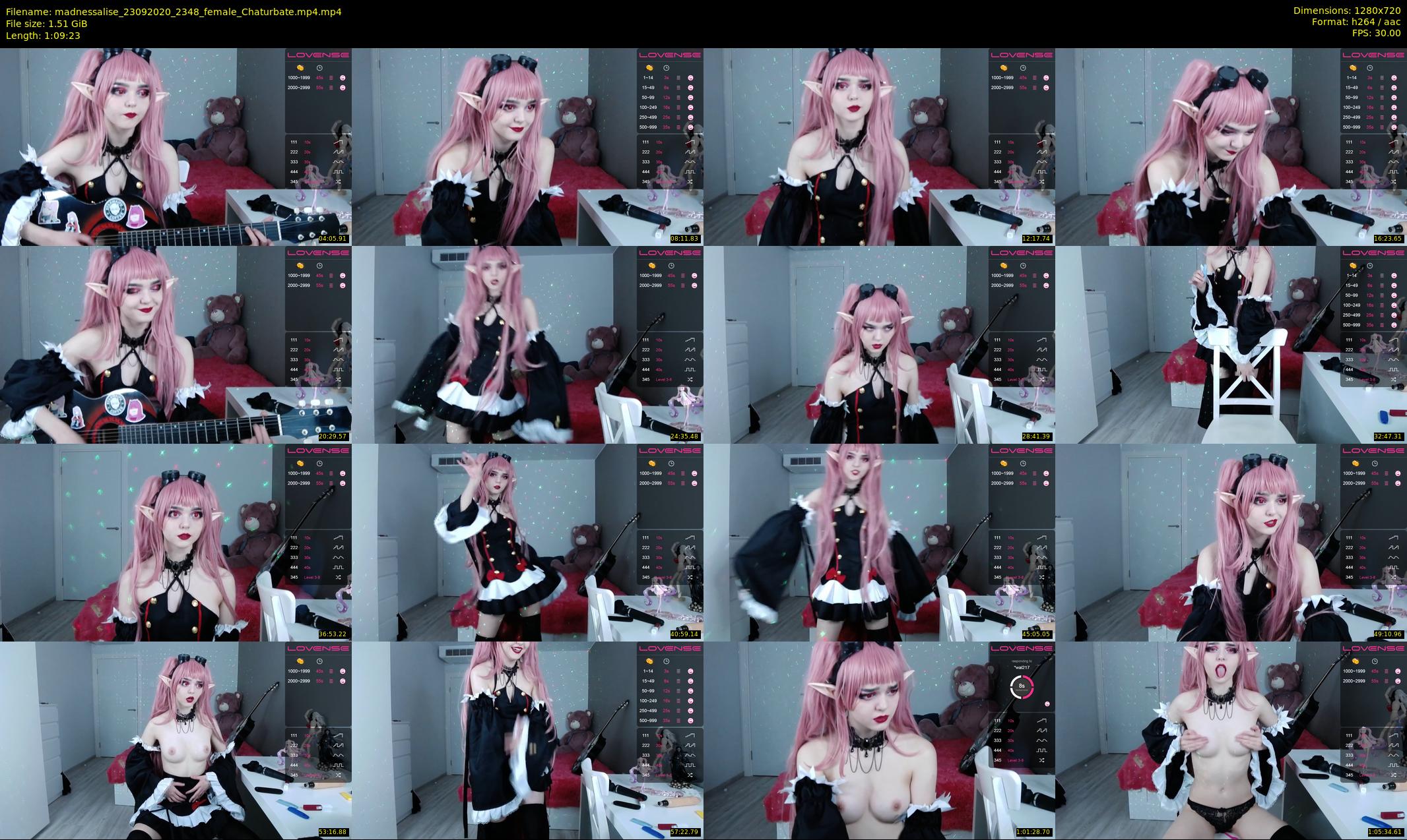 madnessalise — 70 minute Chaturbate female cam show recording, 720p, Sep 23, 2020