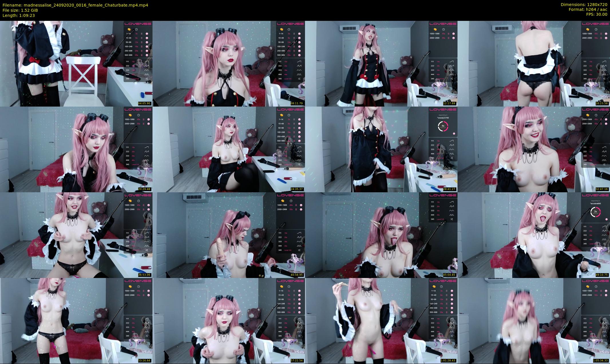 madnessalise — 70 minute Chaturbate female cam show recording, 720p, Sep 24, 2020