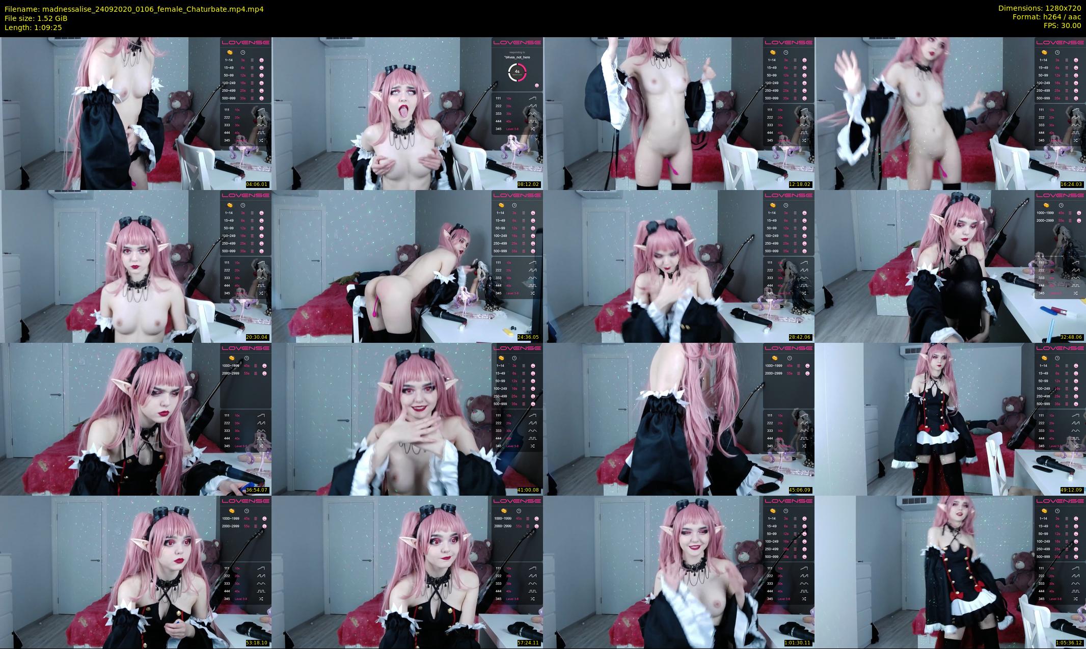 madnessalise — 70 minute Chaturbate female cam show recording, 720p, Sep 24, 2020