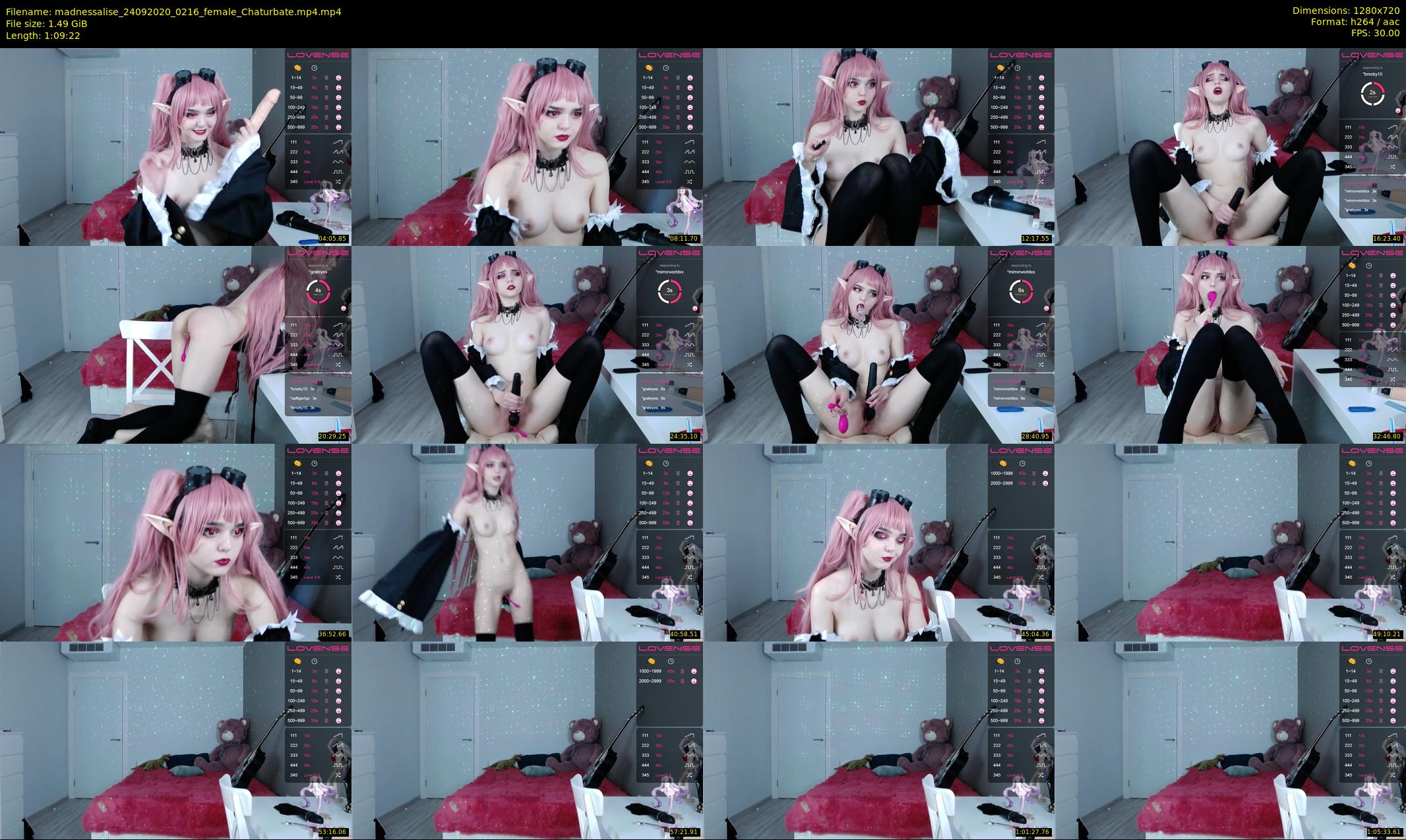 madnessalise — 70 minute Chaturbate female cam show recording, 720p, Sep 24, 2020