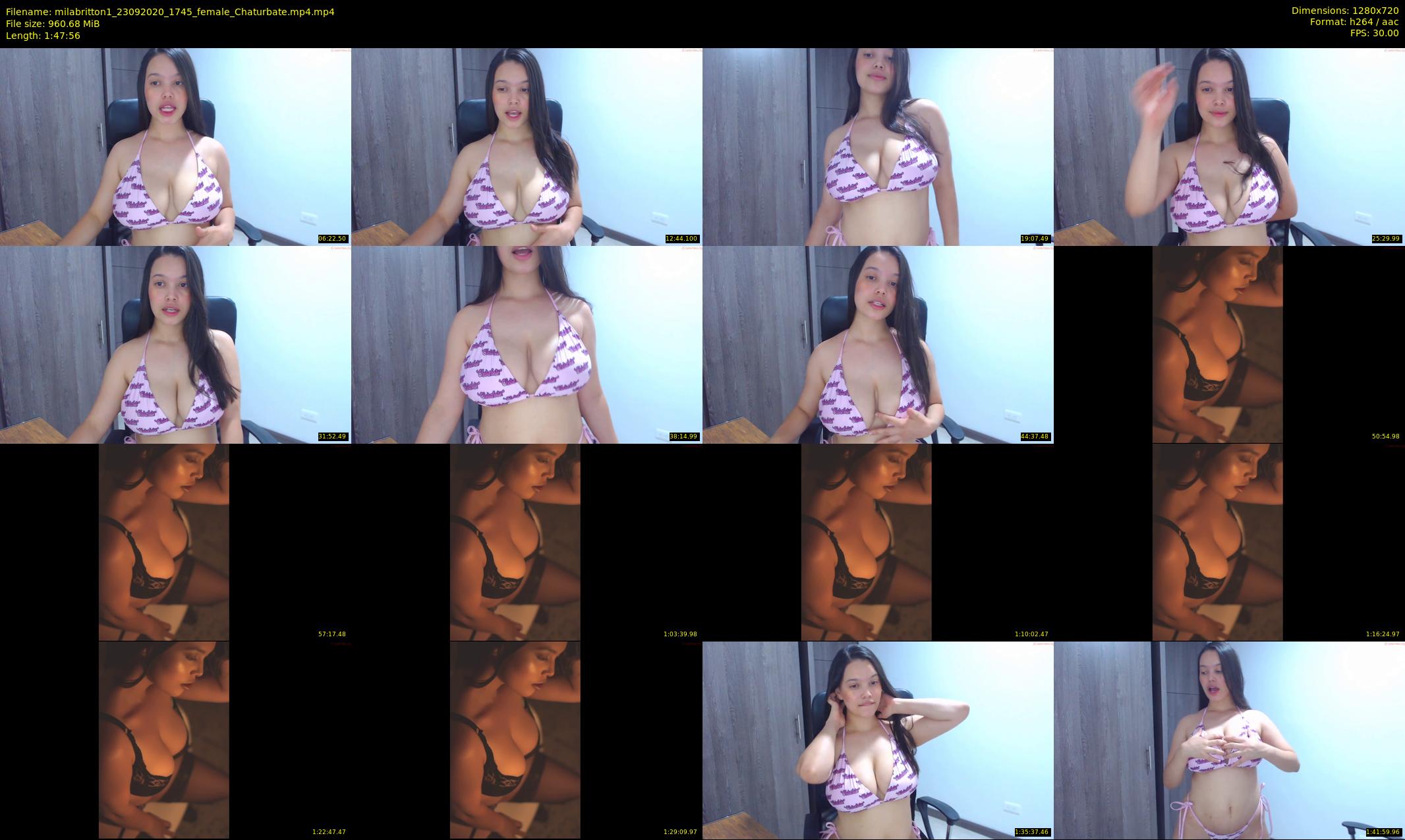 milabritton1 — 108 minute Chaturbate female cam show recording, 720p, Sep 23, 2020
