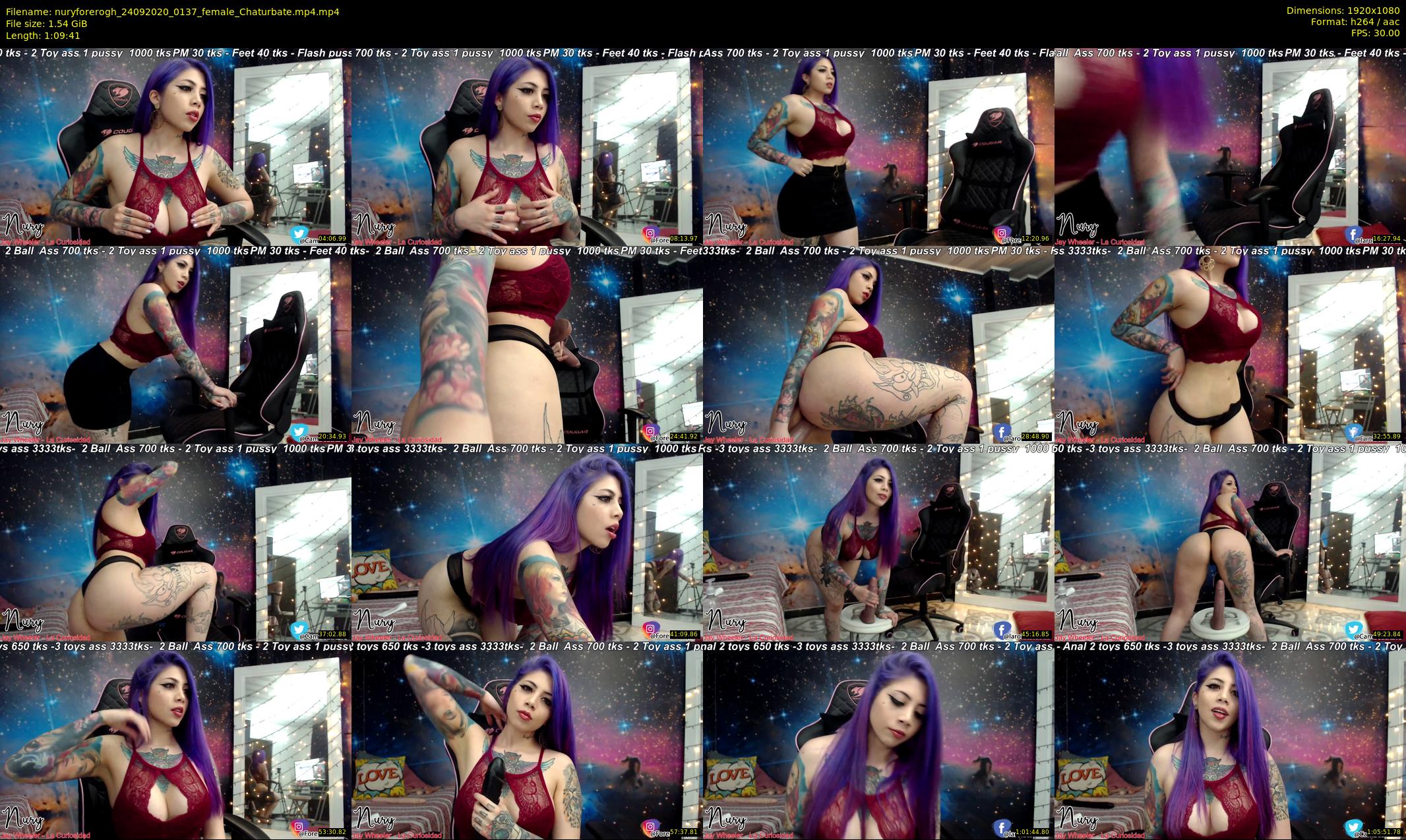 nuryforerogh — 70 minute Chaturbate female cam show recording, 1080p, Sep 24, 2020