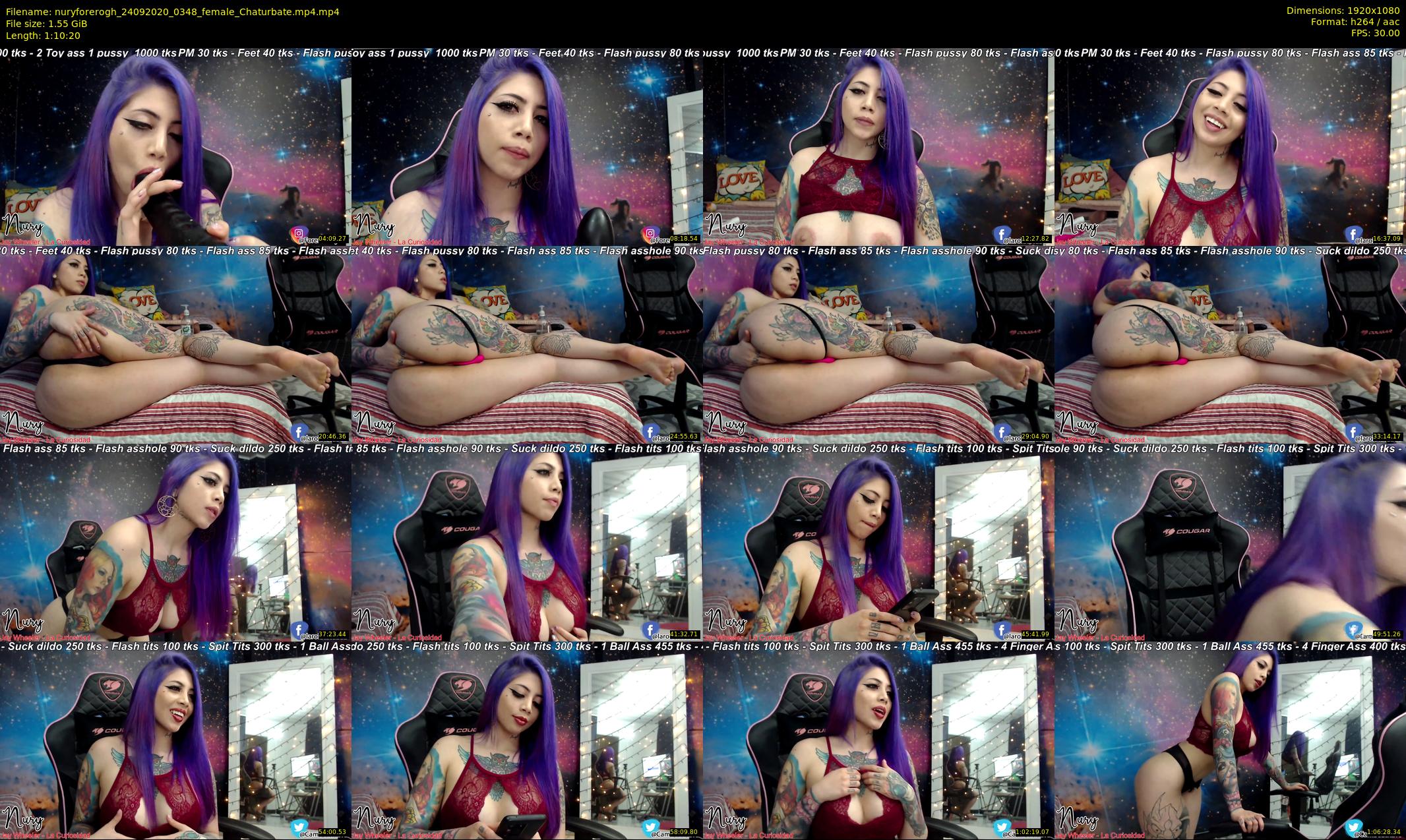 nuryforerogh — 71 minute Chaturbate female cam show recording, 1080p, Sep 24, 2020