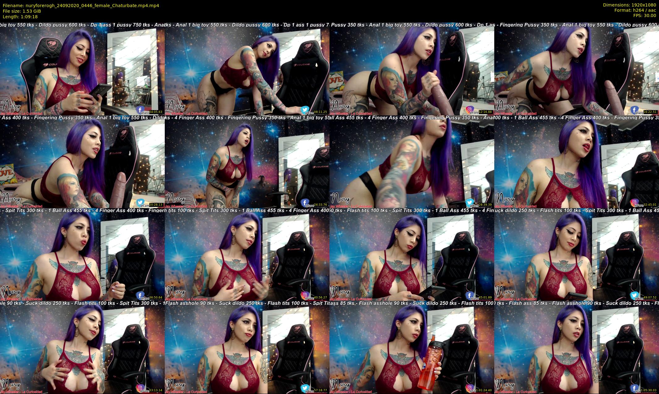 nuryforerogh — 70 minute Chaturbate female cam show recording, 1080p, Sep 24, 2020