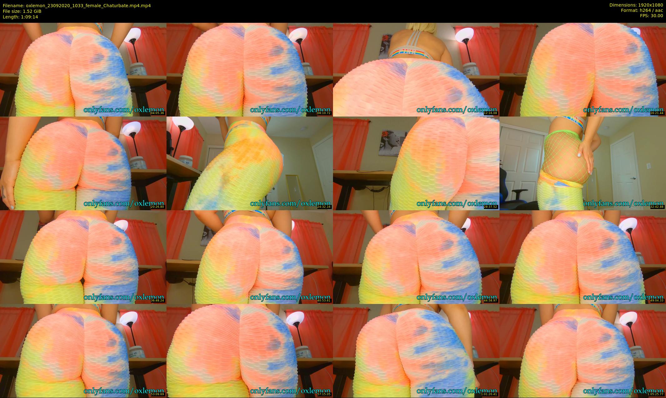 oxlemon — 70 minute Chaturbate female cam show recording, 1080p, Sep 23, 2020