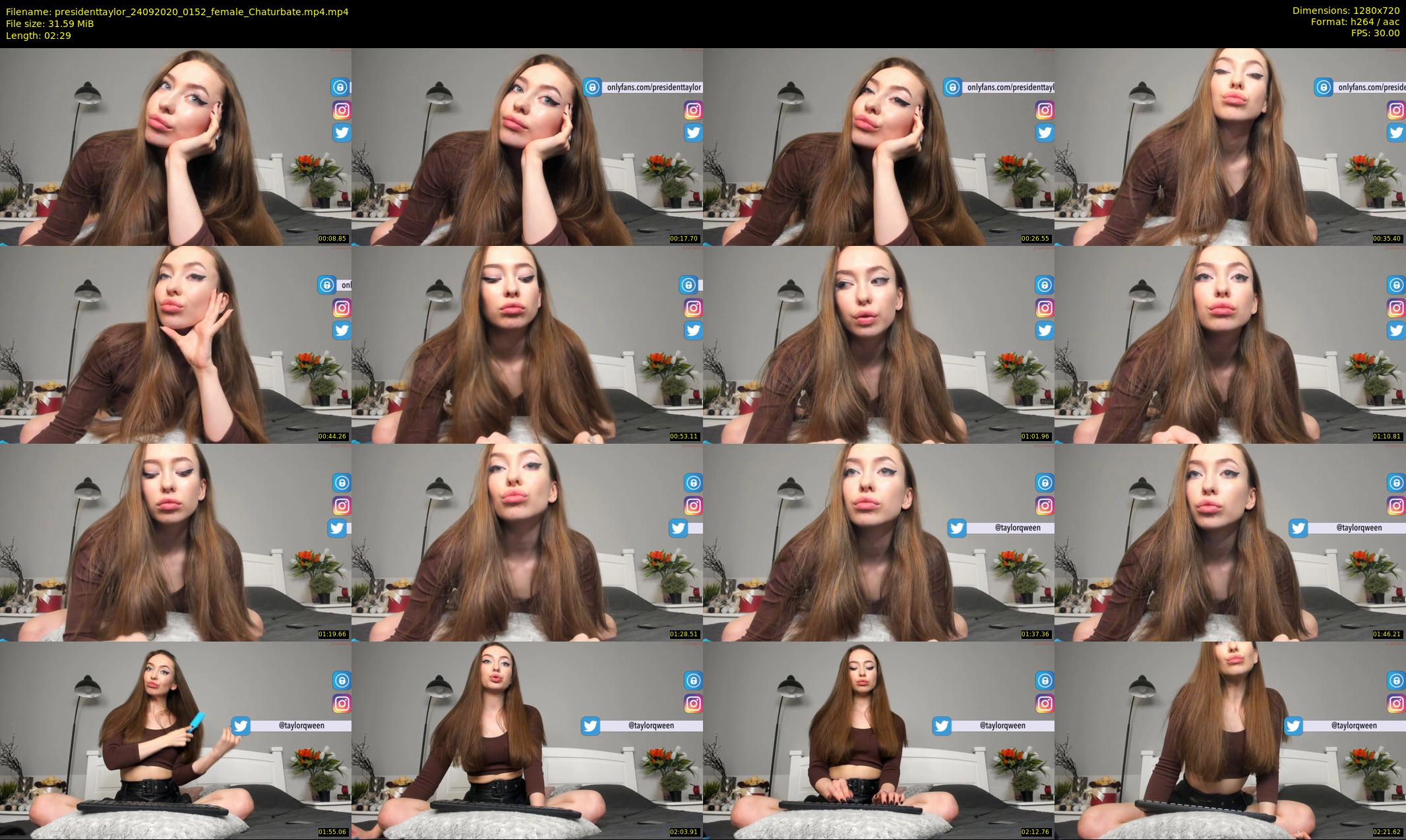 presidenttaylor — 3 minute Chaturbate female cam show recording, 720p, Sep 24, 2020