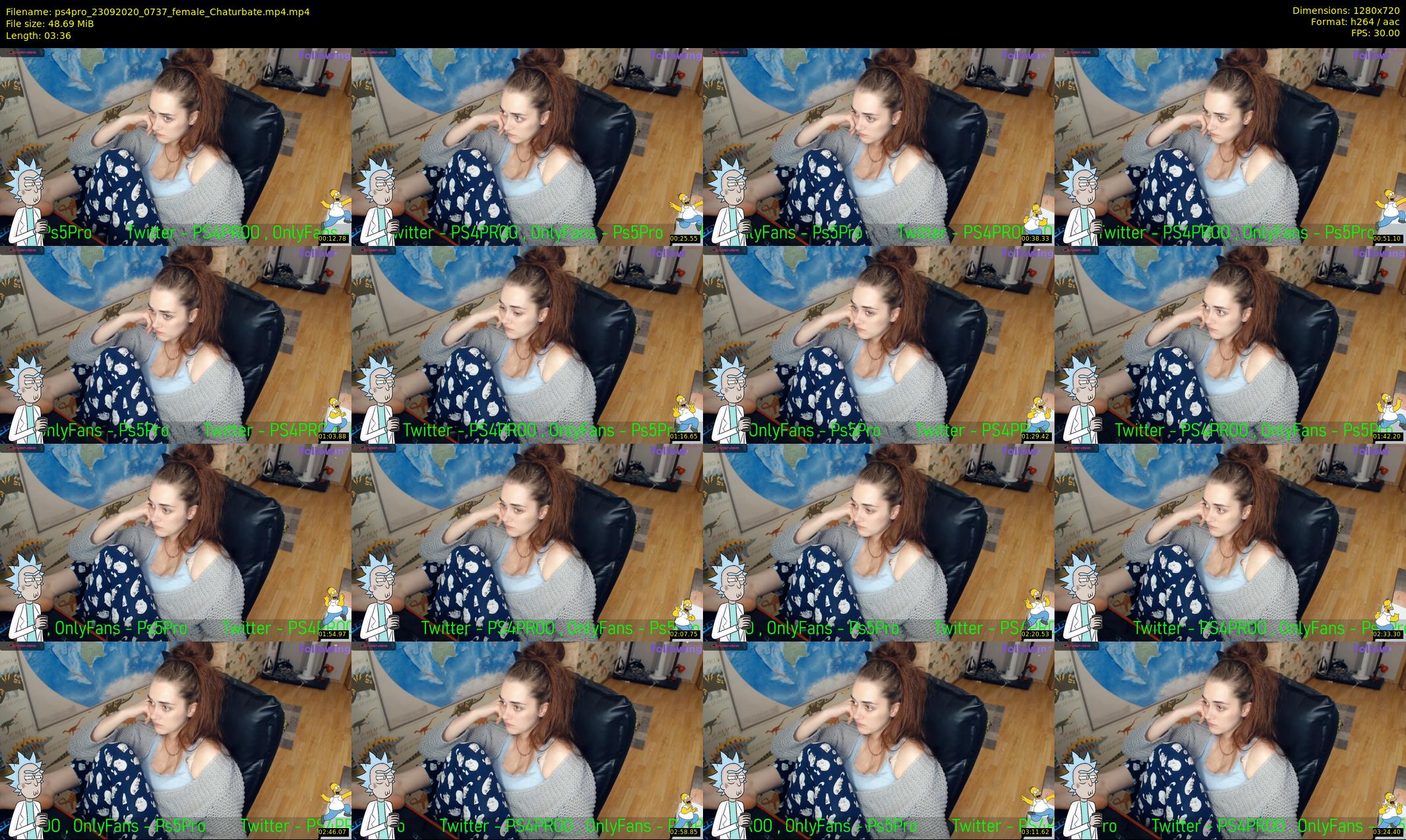 ps4pro — 4 minute Chaturbate female cam show recording, 720p, Sep 23, 2020