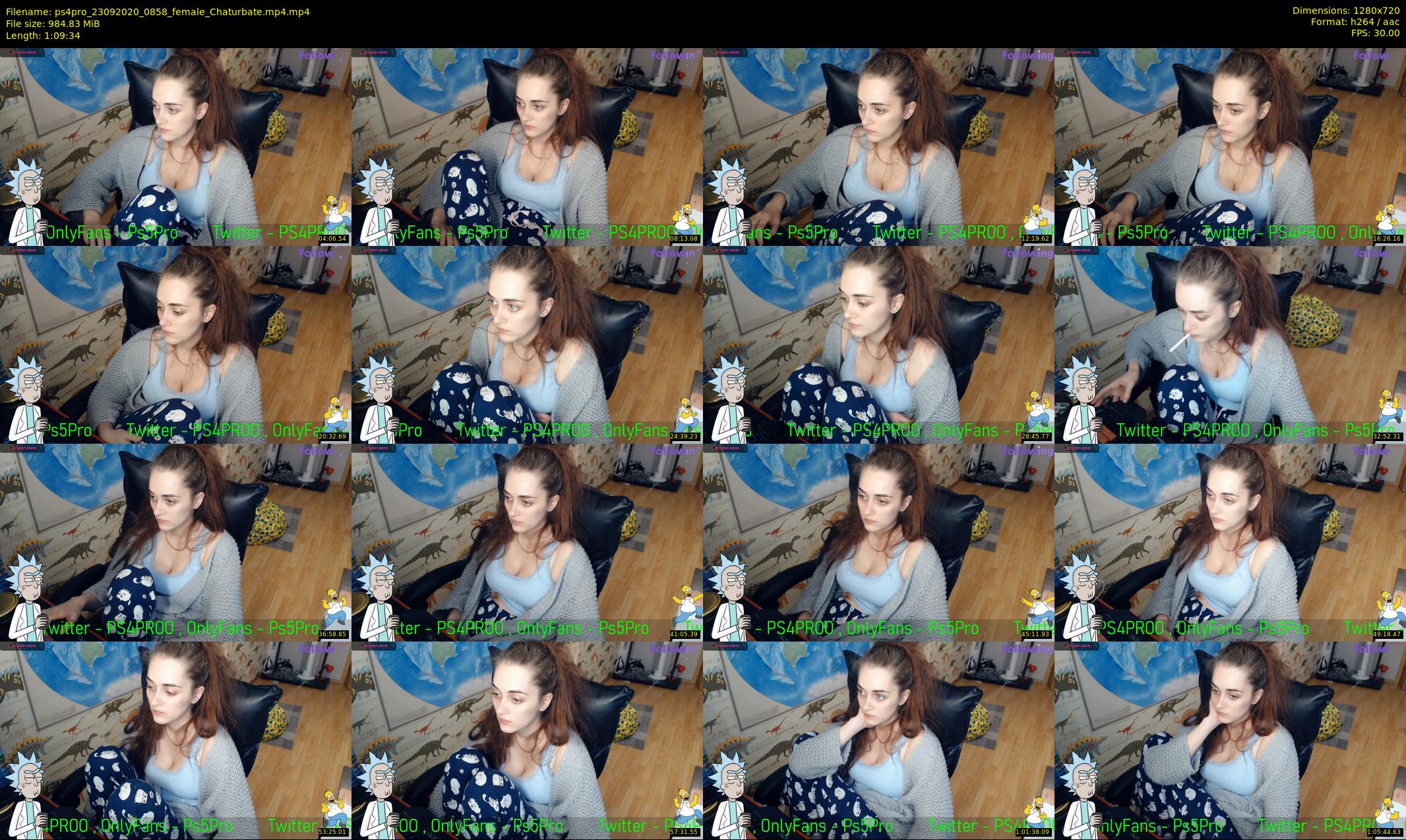 ps4pro — 70 minute Chaturbate female cam show recording, 720p, Sep 23, 2020