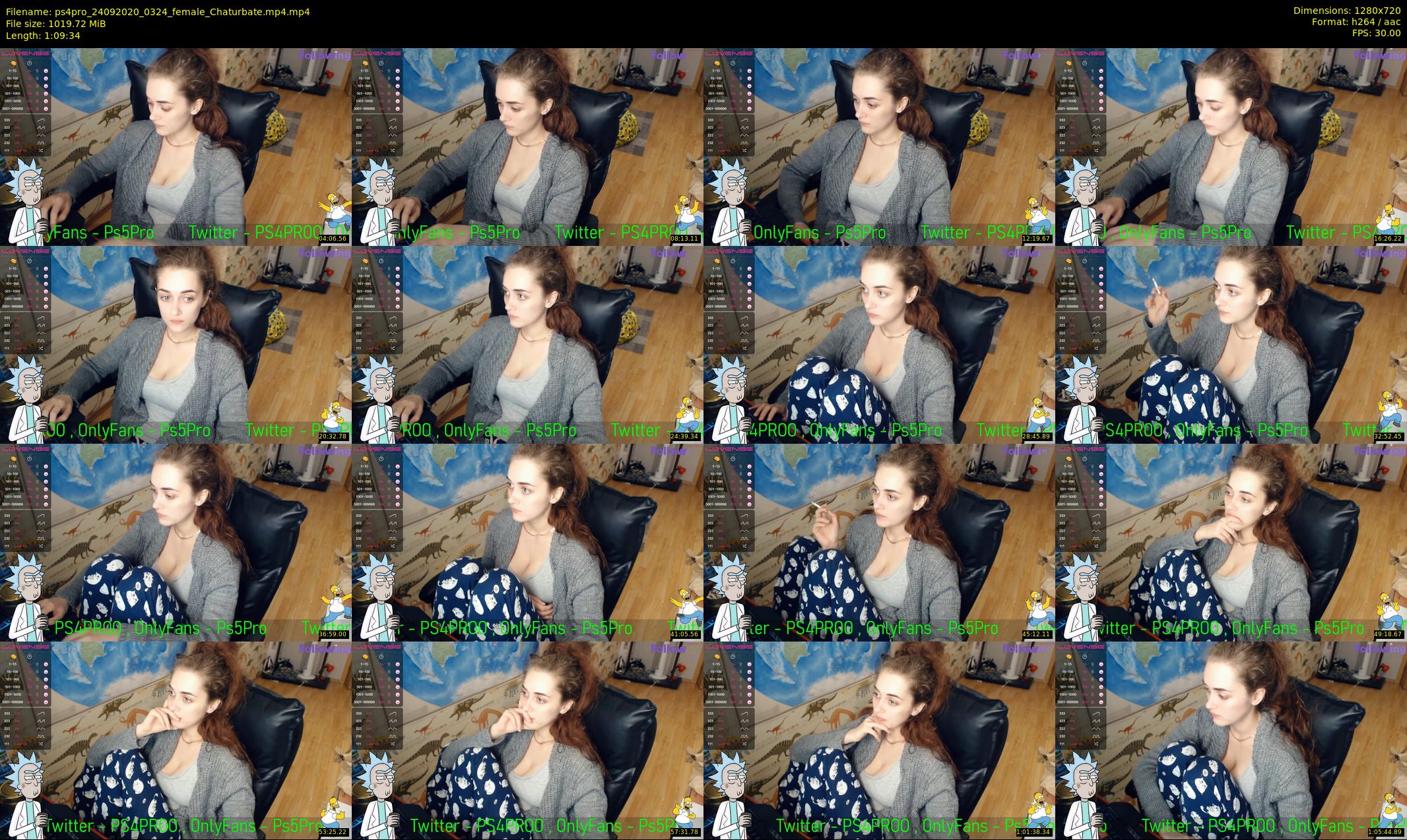 ps4pro — 70 minute Chaturbate female cam show recording, 720p, Sep 24, 2020