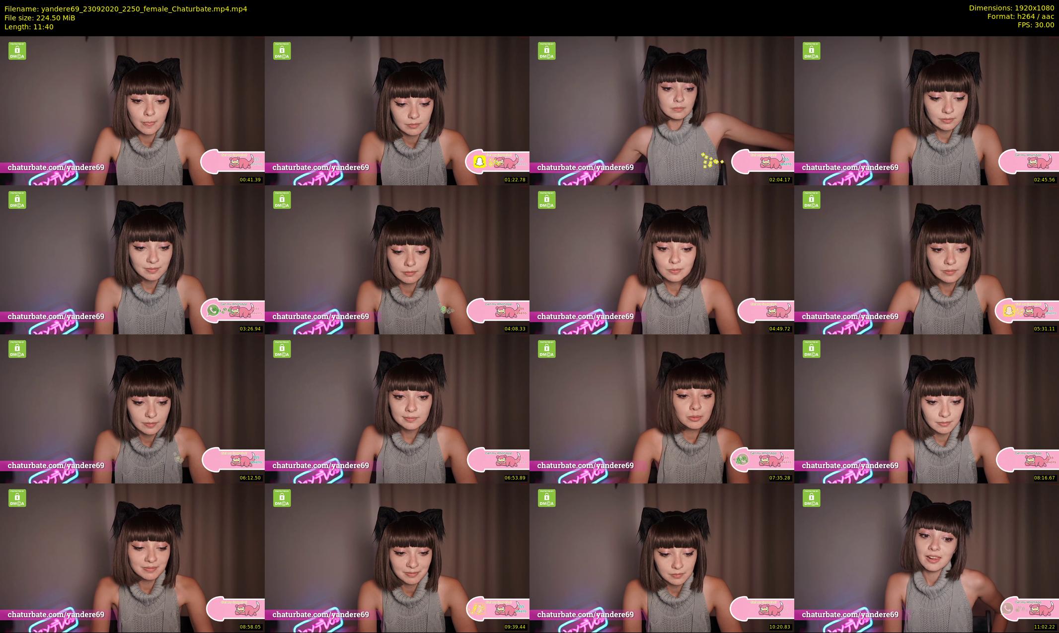 yandere69 — 12 minute Chaturbate female cam show recording, 1080p, Sep 23, 2020