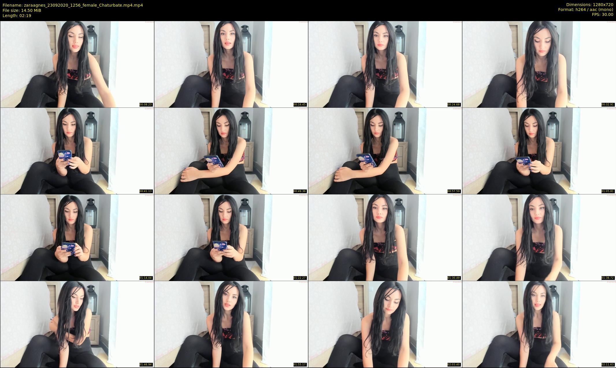 zaraagnes — 3 minute Chaturbate female cam show recording, 720p, Sep 23, 2020