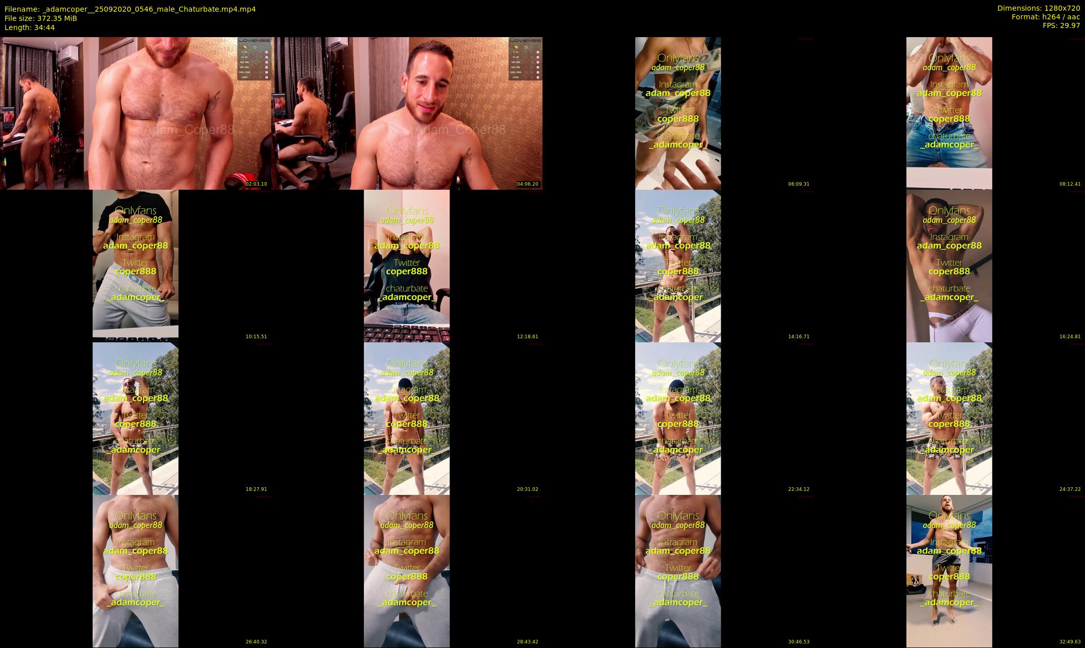 _adamcoper_ — 35 minute Chaturbate male cam show recording, 720p, Sep 25, 2020