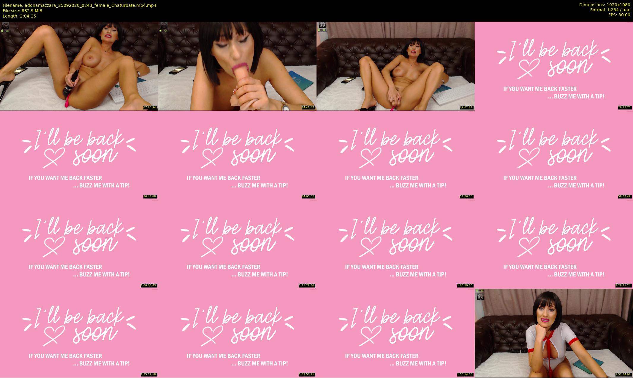 adonamazzara — 125 minute Chaturbate female cam show recording, 1080p, Sep 25, 2020