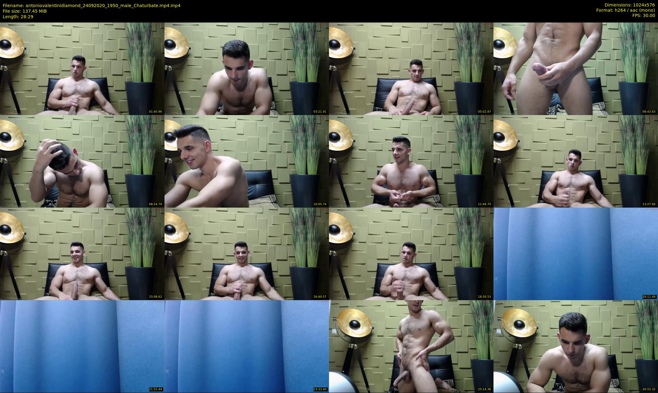antoniovalentinidiamond — 29 minute Chaturbate male cam show recording, 480p, Sep 24, 2020