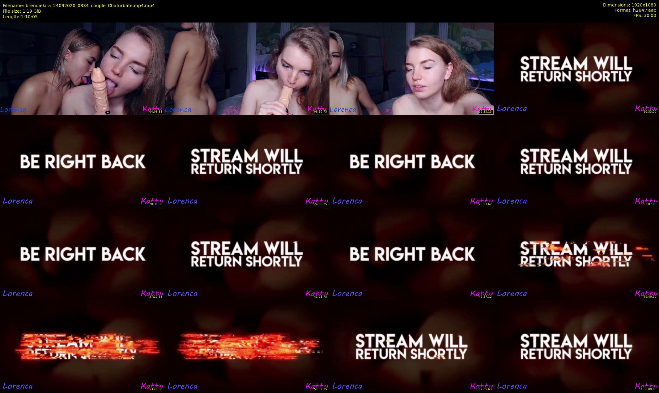 brendiekira — 71 minute Chaturbate couple cam show recording, 1080p, Sep 24, 2020