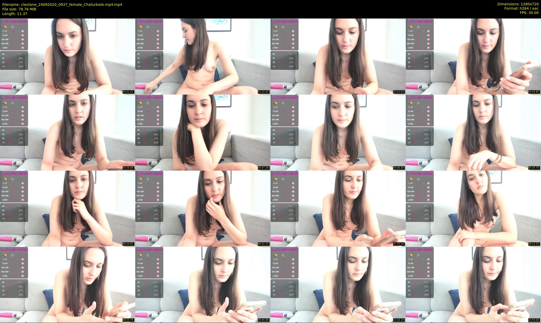 cleolane — 12 minute Chaturbate female cam show recording, 720p, Sep 24, 2020
