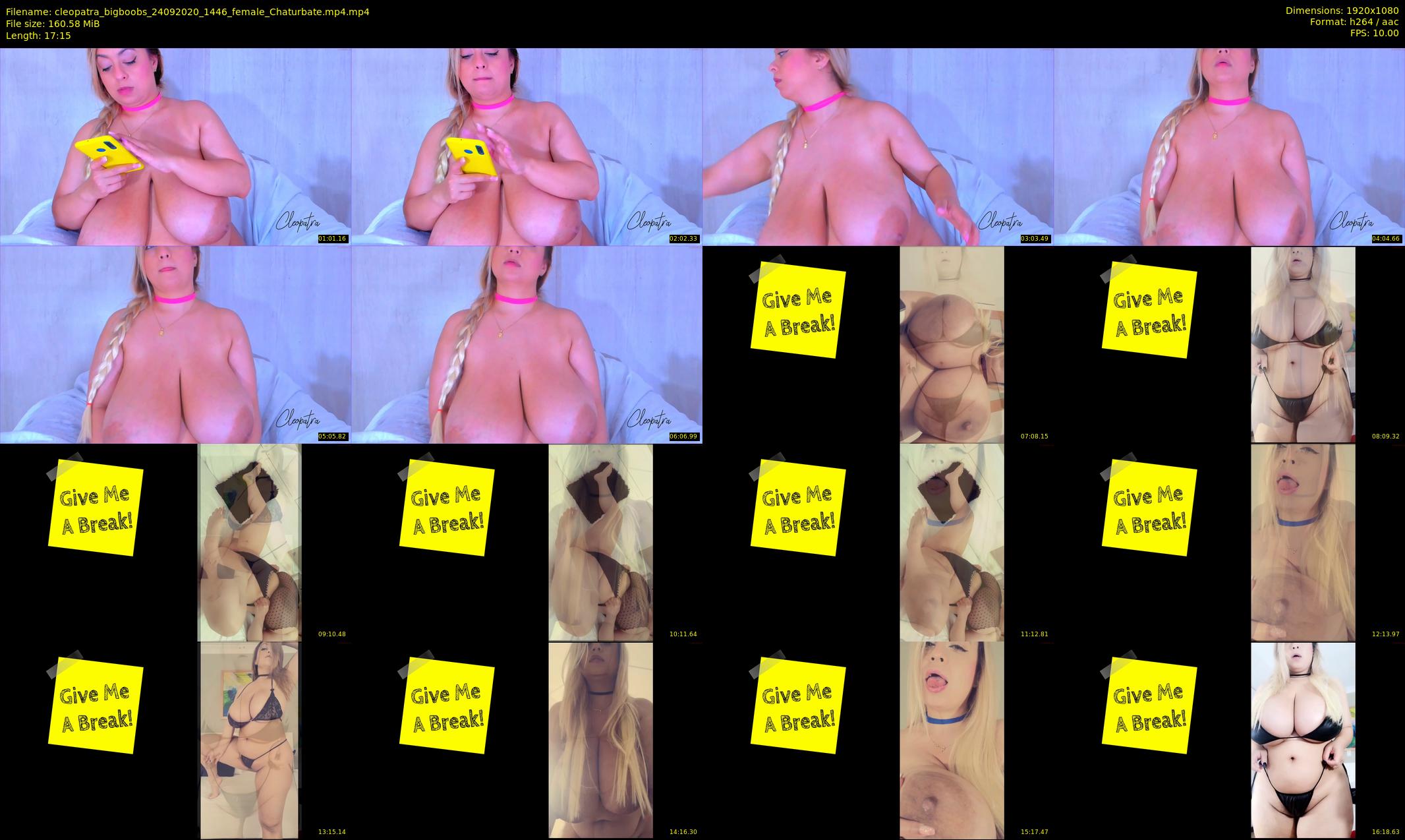 cleopatra_bigboobs — 18 minute Chaturbate female cam show recording, 1080p, Sep 24, 2020