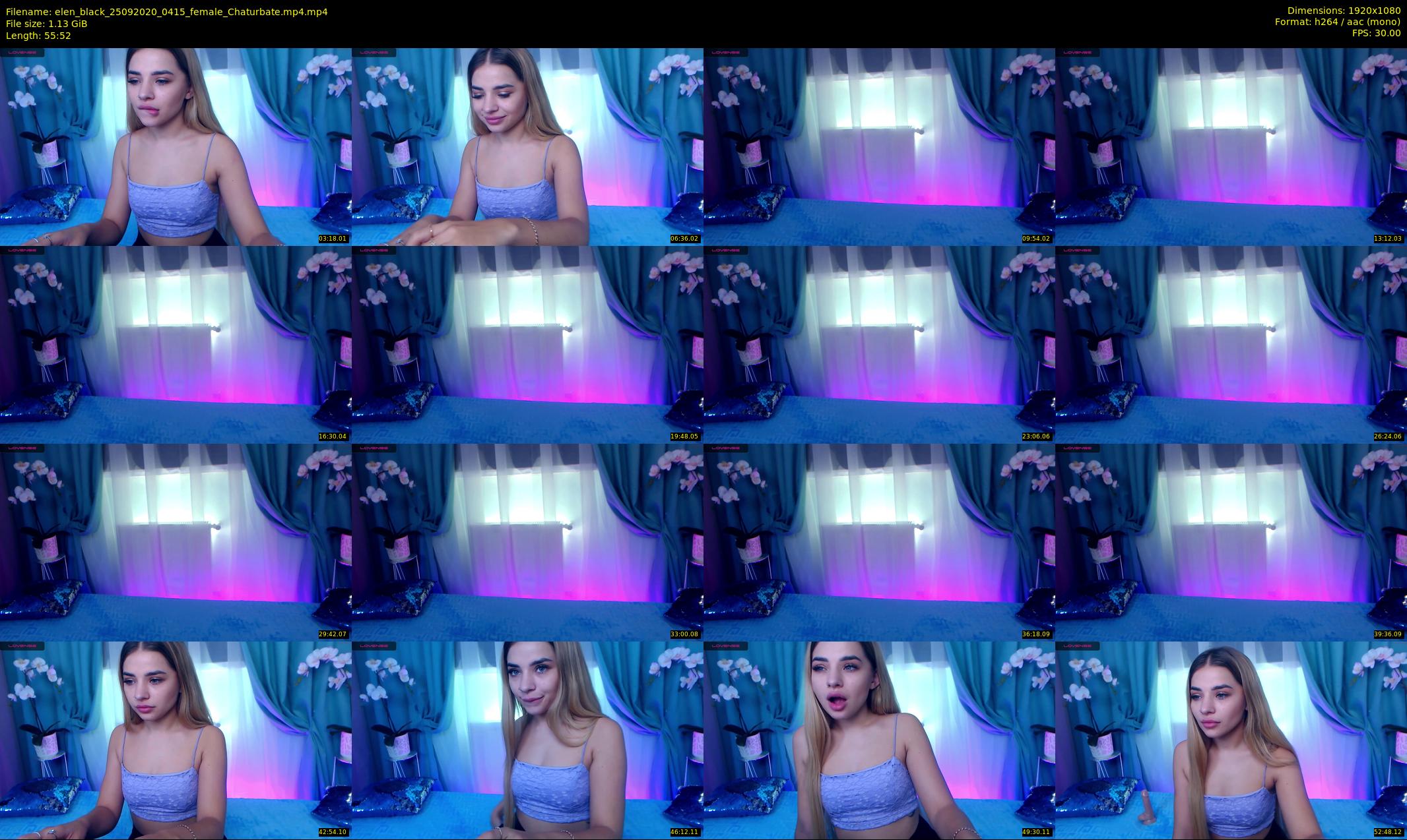elen_black — 56 minute Chaturbate female cam show recording, 1080p, Sep 25, 2020