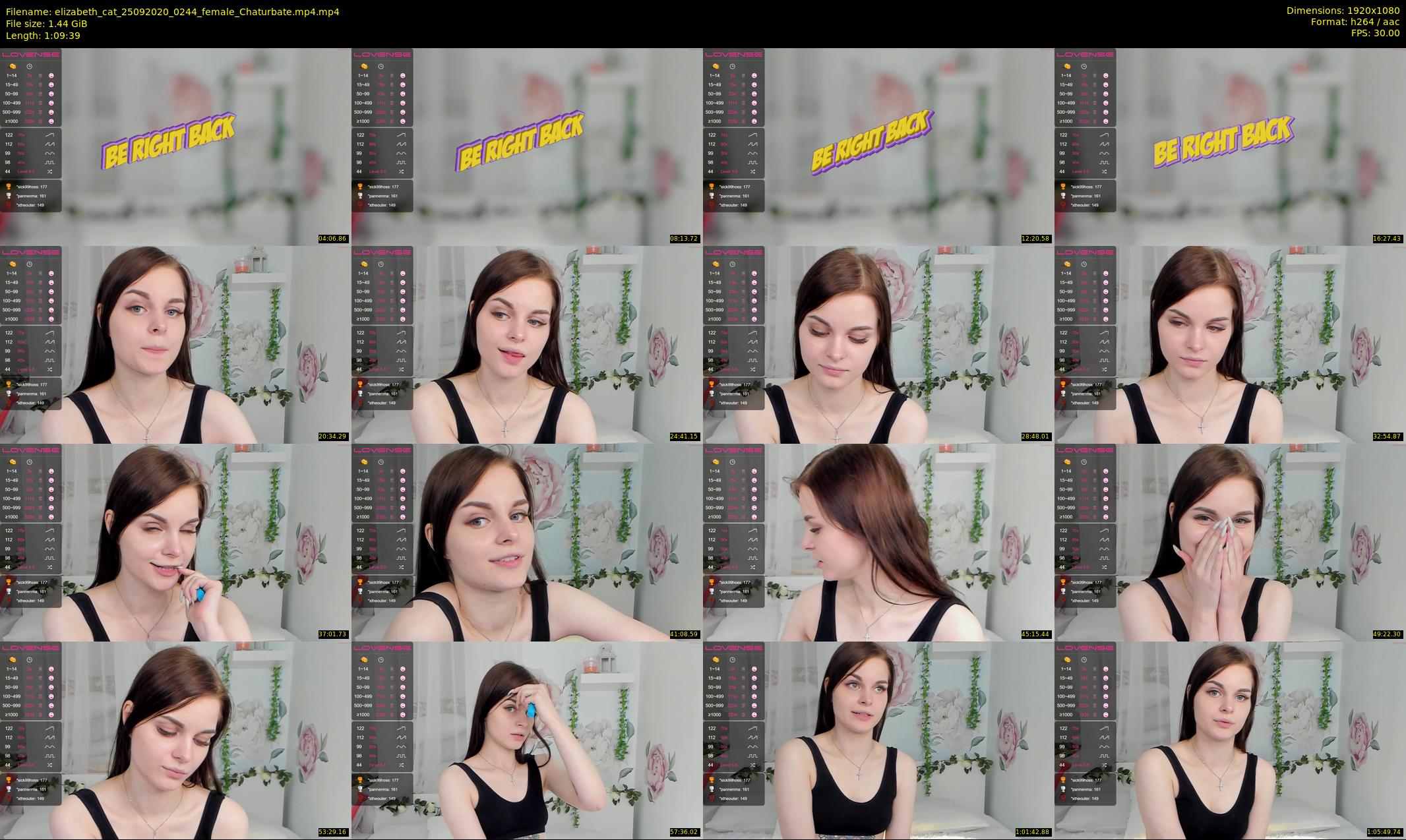 elizabeth_cat — 70 minute Chaturbate female cam show recording, 1080p, Sep 25, 2020