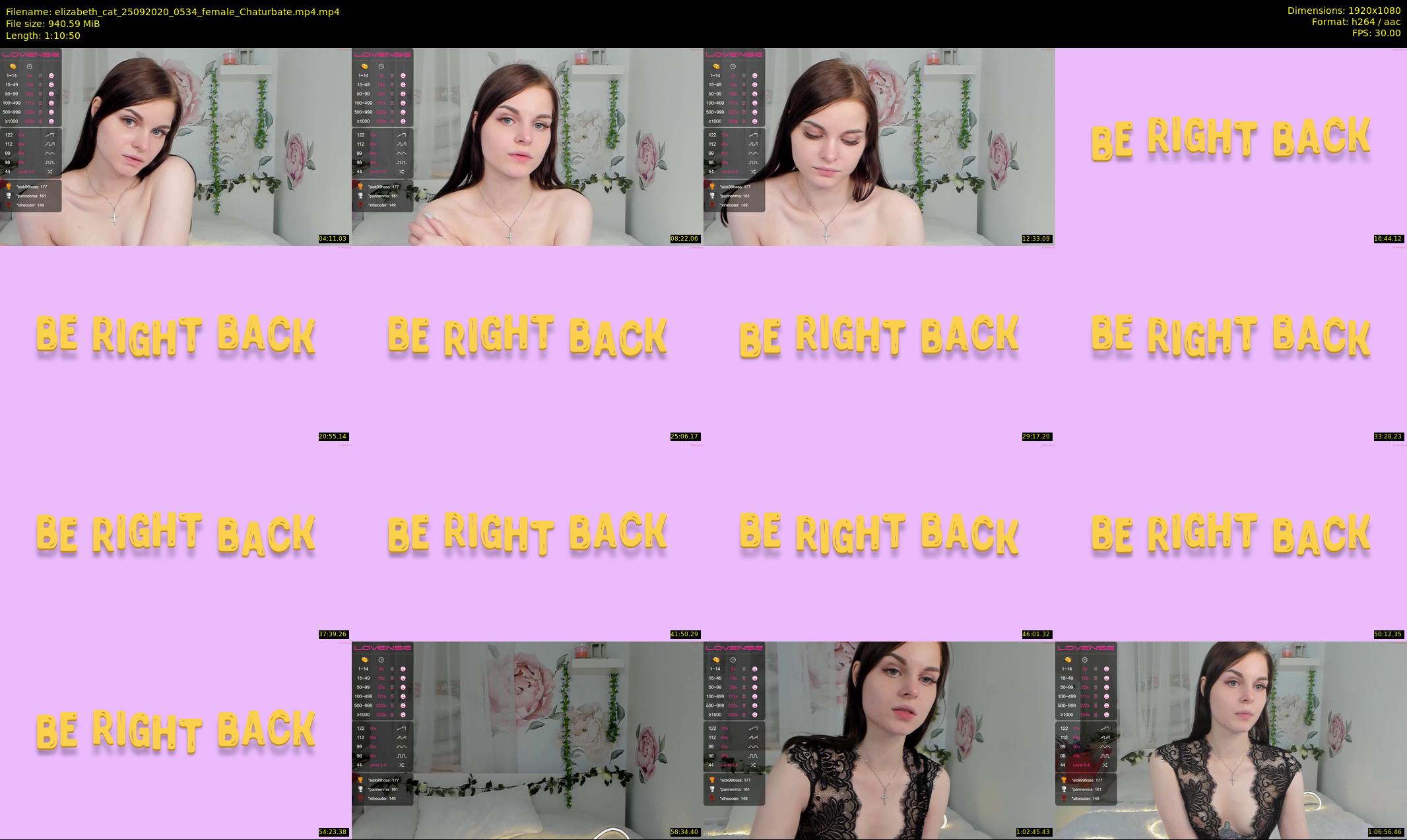 elizabeth_cat — 71 minute Chaturbate female cam show recording, 1080p, Sep 25, 2020