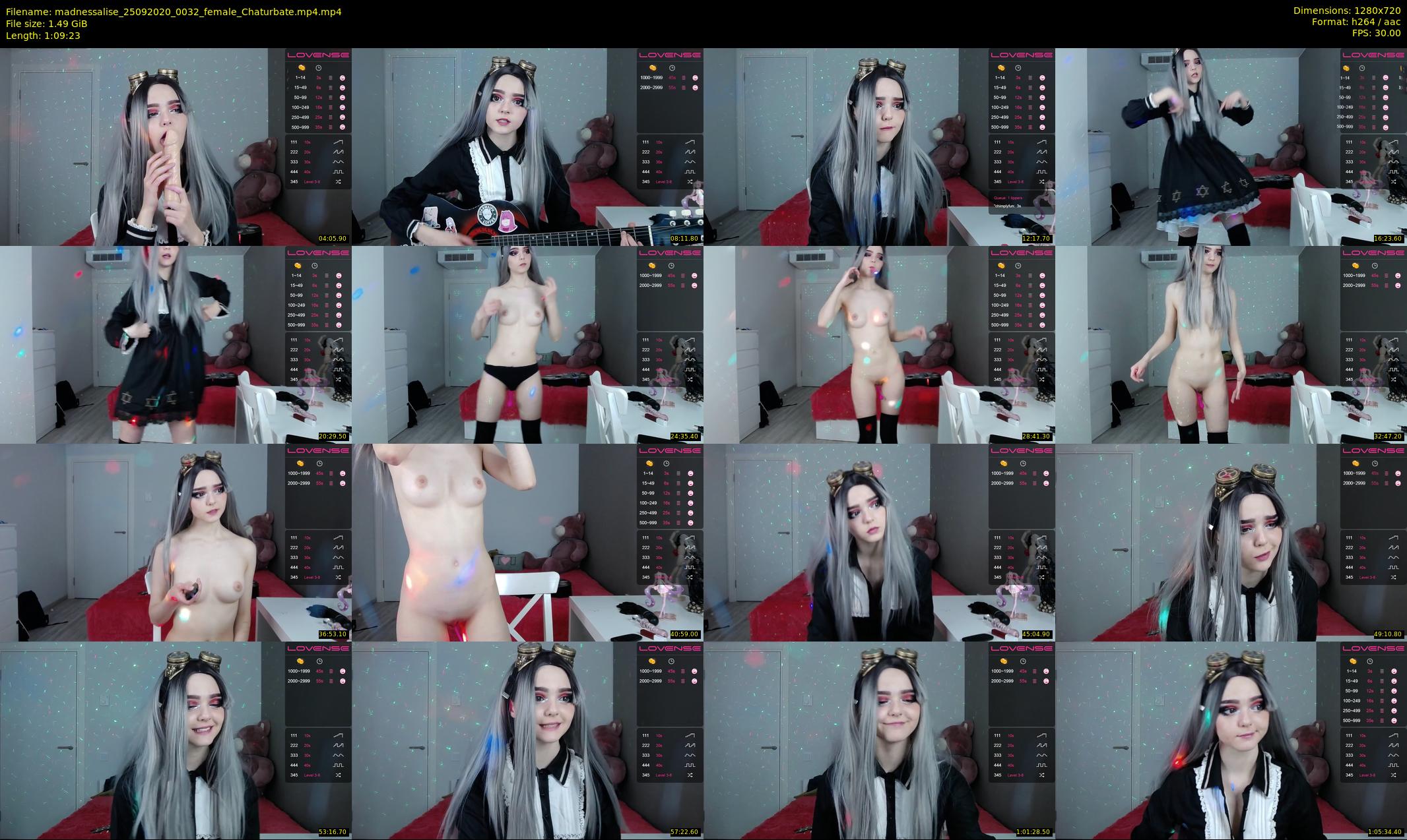 madnessalise — 70 minute Chaturbate female cam show recording, 720p, Sep 25, 2020