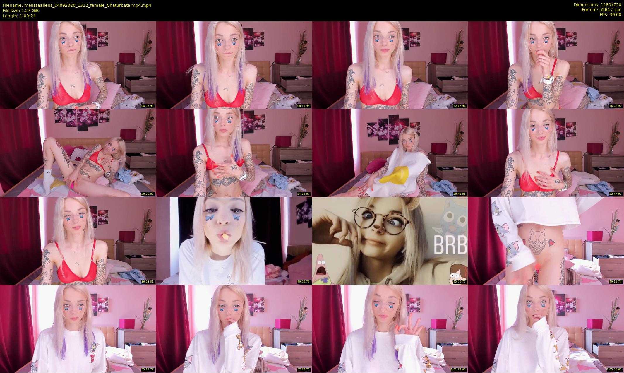 melissaallens — 70 minute Chaturbate female cam show recording, 720p, Sep 24, 2020