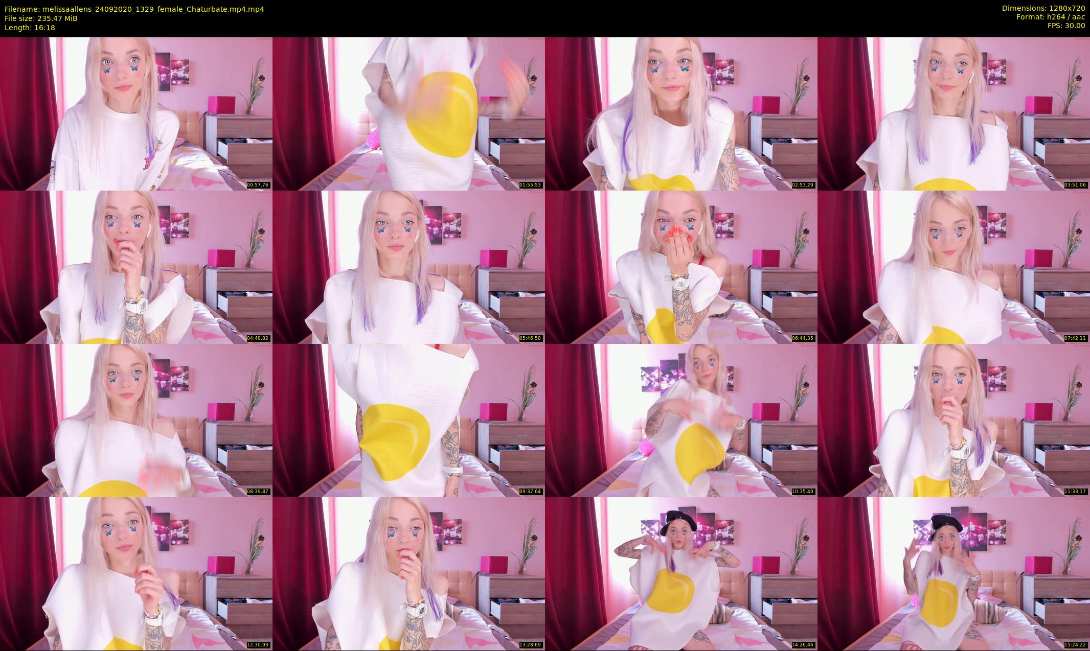 melissaallens — 17 minute Chaturbate female cam show recording, 720p, Sep 24, 2020