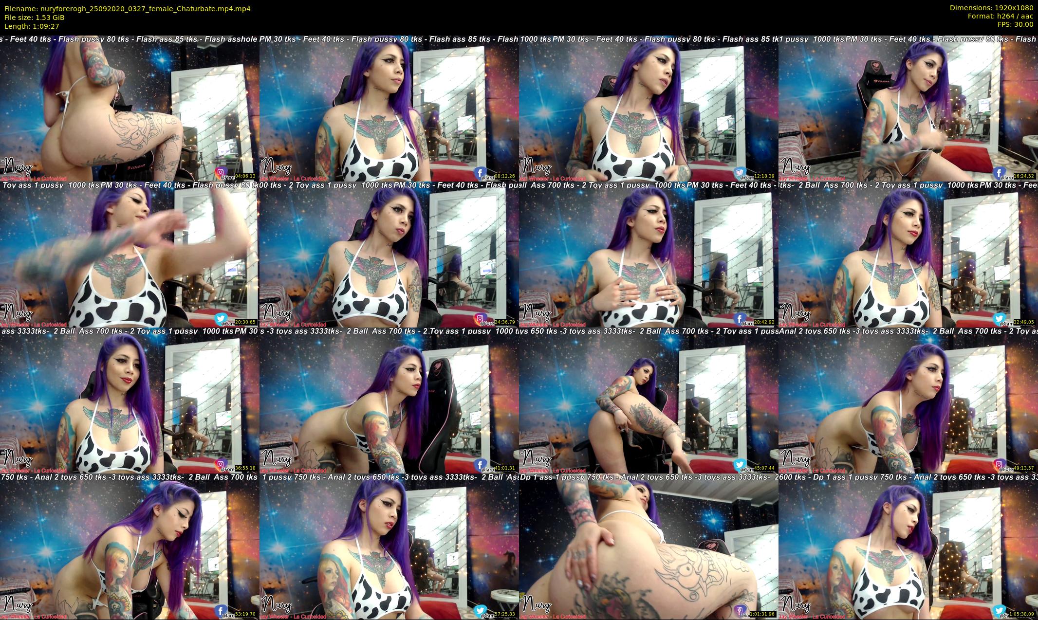 nuryforerogh — 70 minute Chaturbate female cam show recording, 1080p, Sep 25, 2020