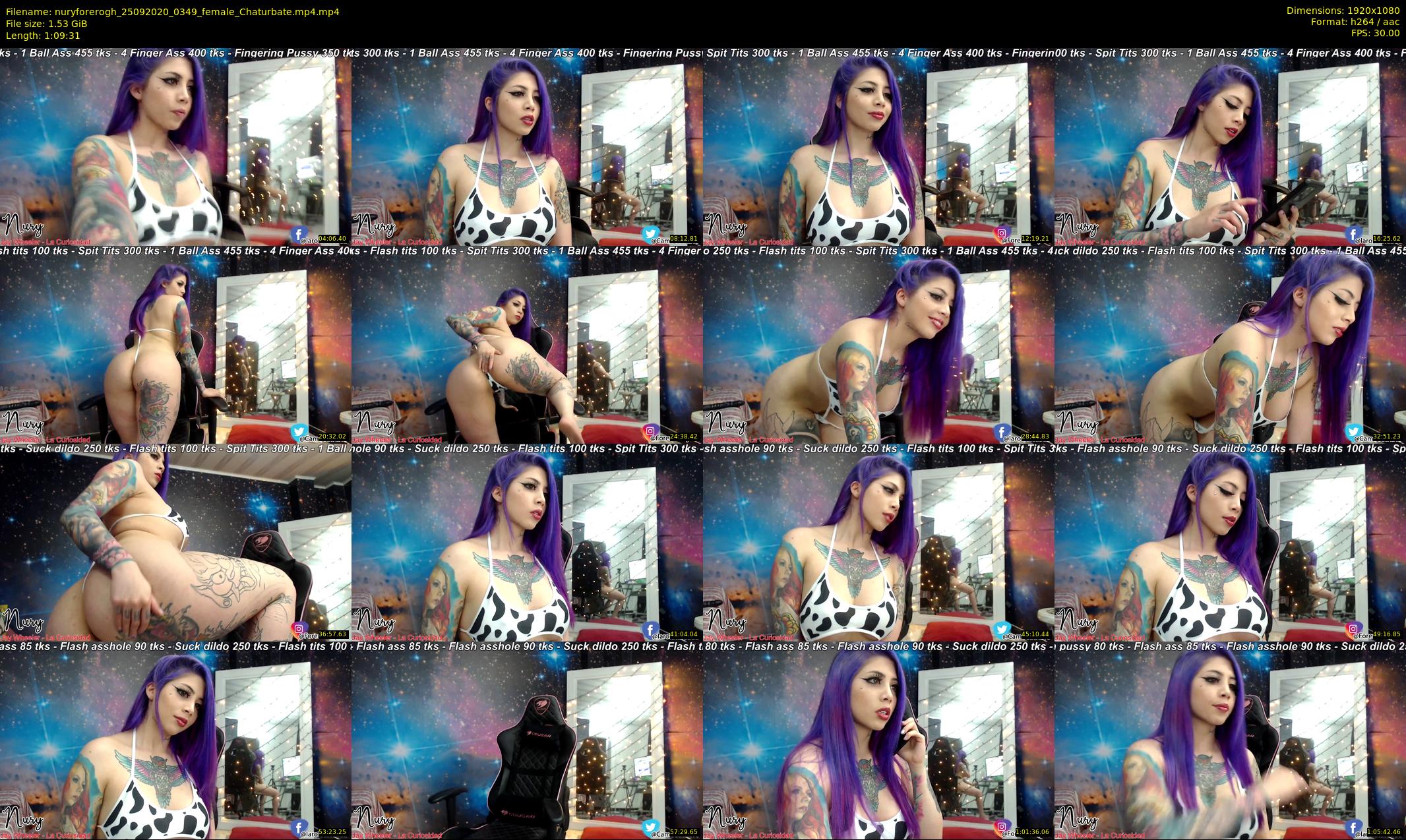 nuryforerogh — 70 minute Chaturbate female cam show recording, 1080p, Sep 25, 2020