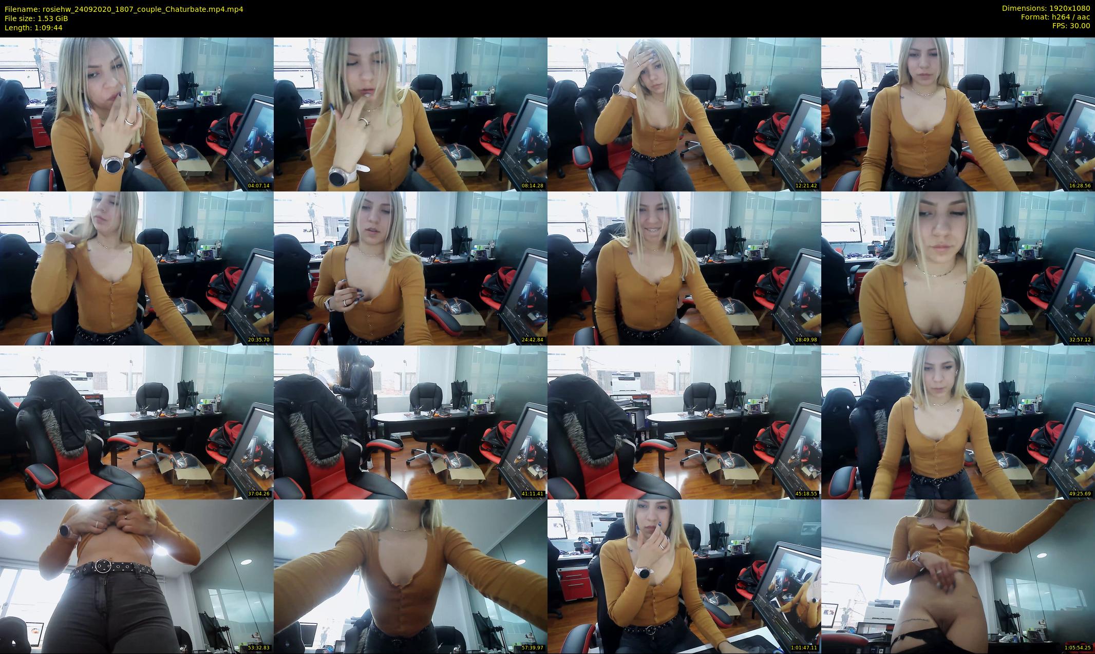 rosiehw — 70 minute Chaturbate couple cam show recording, 1080p, Sep 24, 2020