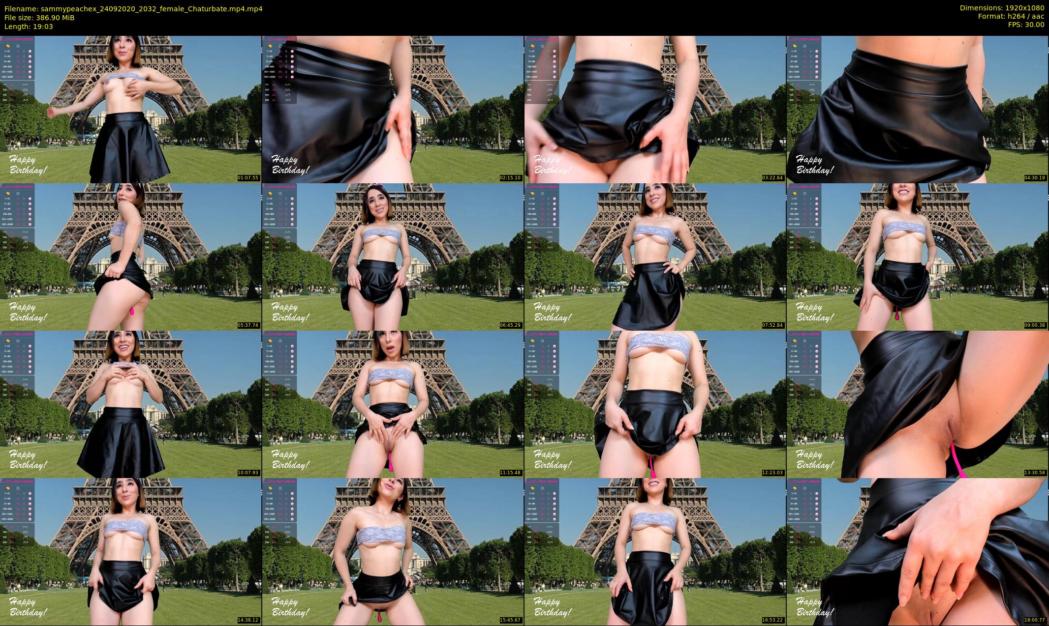 sammypeachex — 20 minute Chaturbate female cam show recording, 1080p, Sep 24, 2020