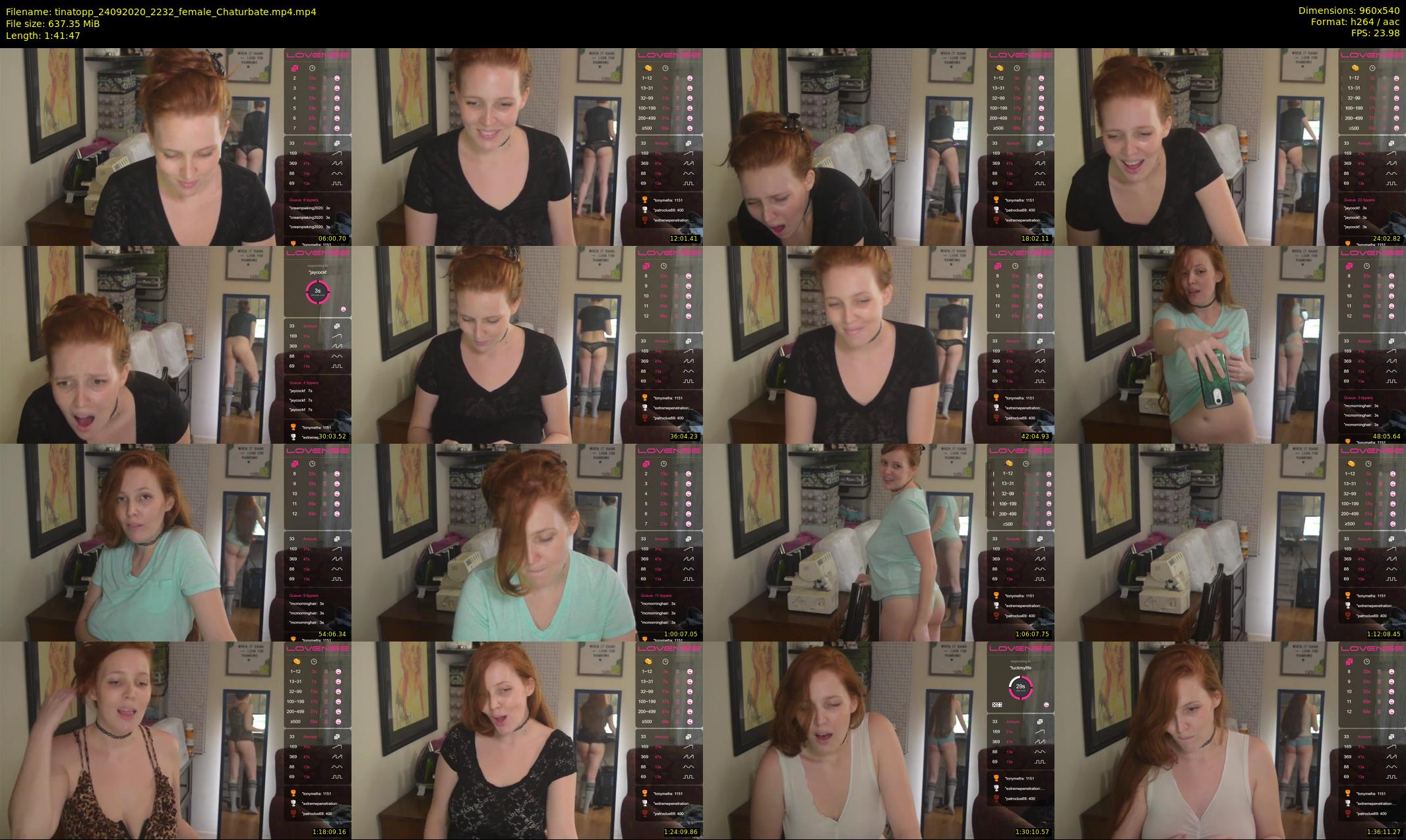 tinatopp — 102 minute Chaturbate female cam show recording, 480p, Sep 24, 2020