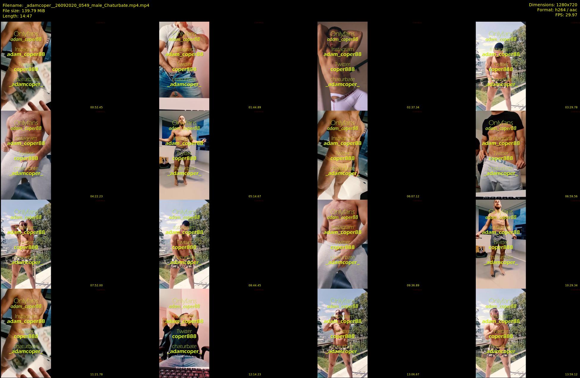 _adamcoper_ — 15 minute Chaturbate male cam show recording, 720p, Sep 26, 2020