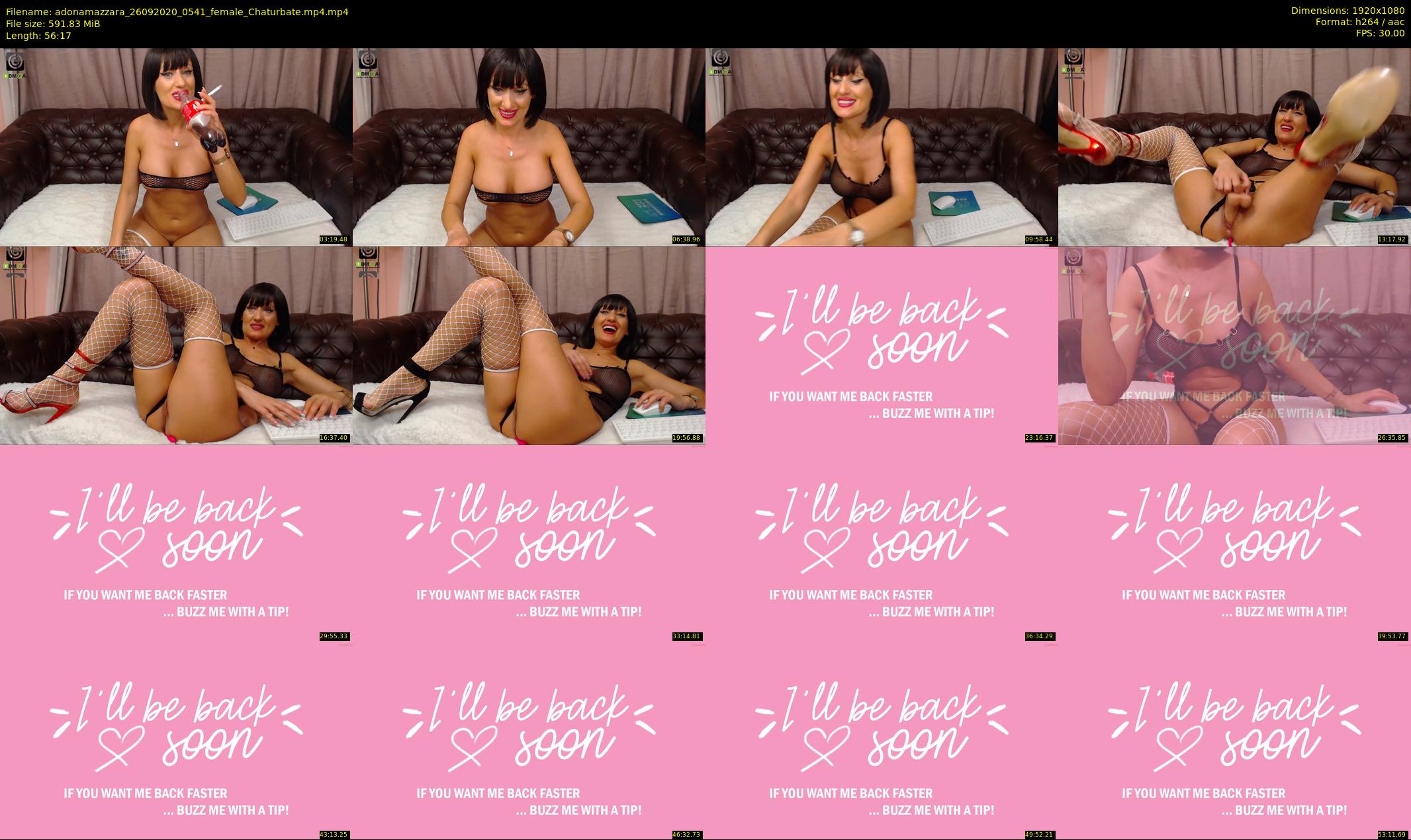 adonamazzara — 57 minute Chaturbate female cam show recording, 1080p, Sep 26, 2020