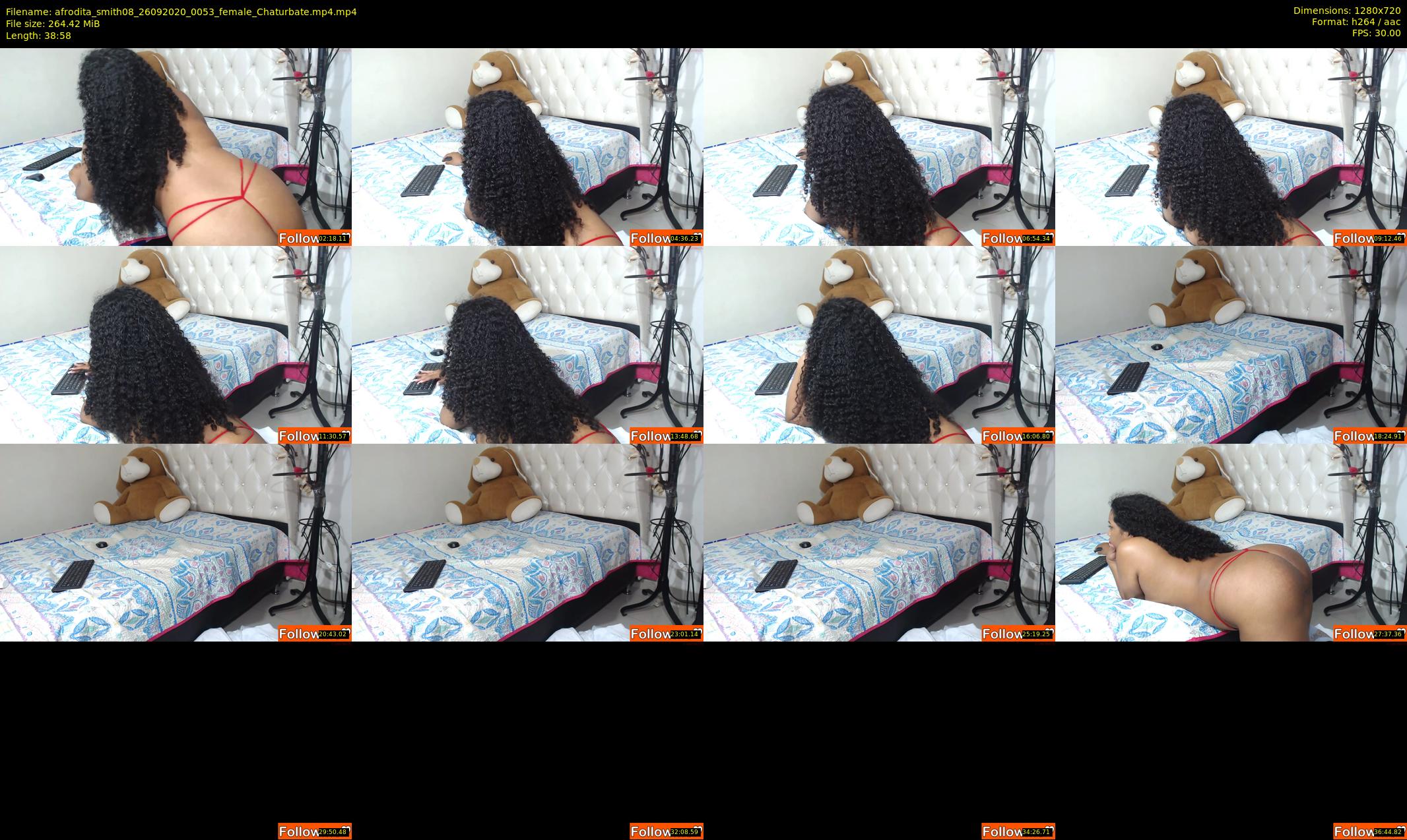 afrodita_smith08 — 39 minute Chaturbate female cam show recording, 720p, Sep 26, 2020